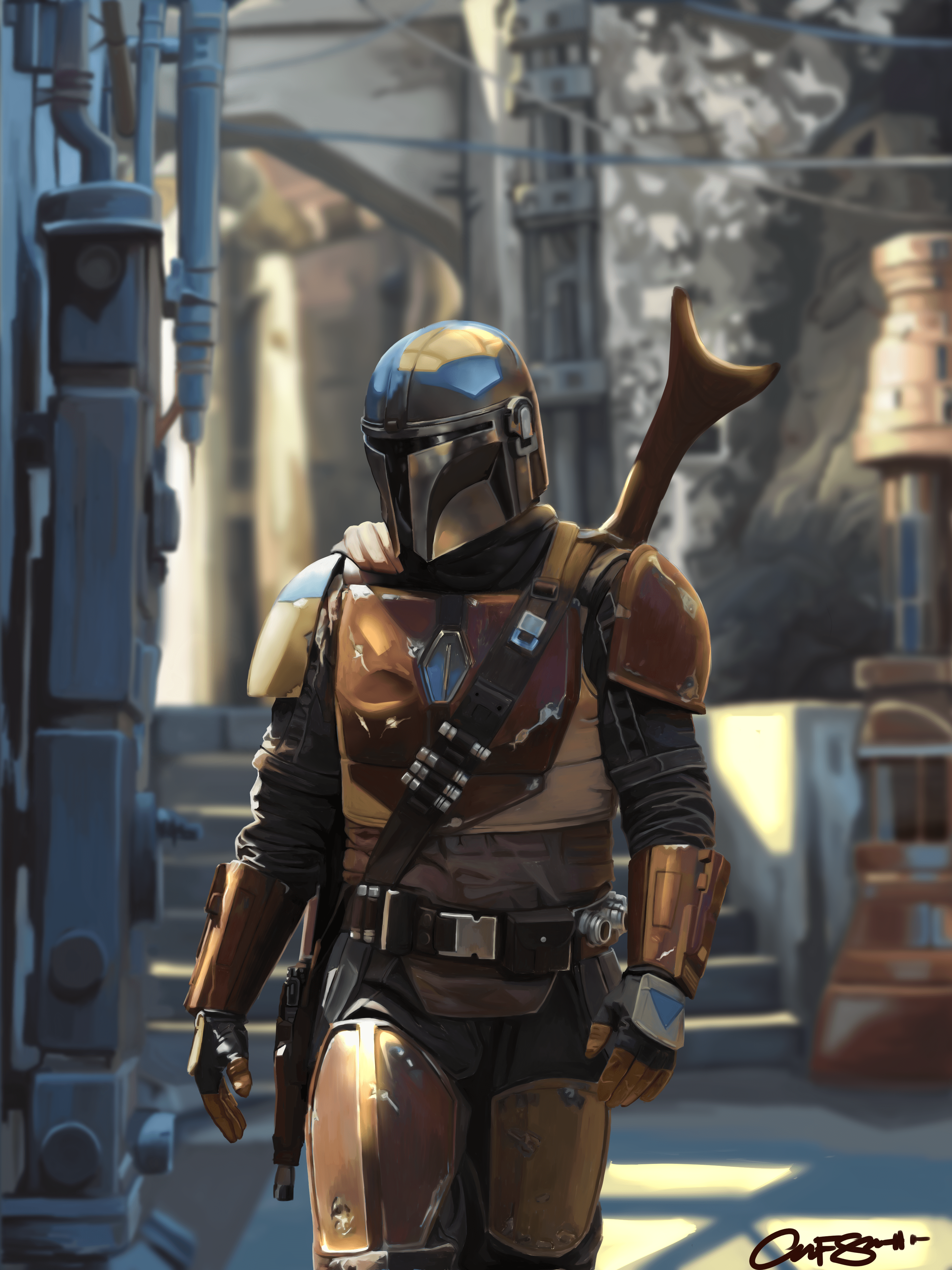 Did a Mandalorian artwork a few days back. Hope you guys like it! r
