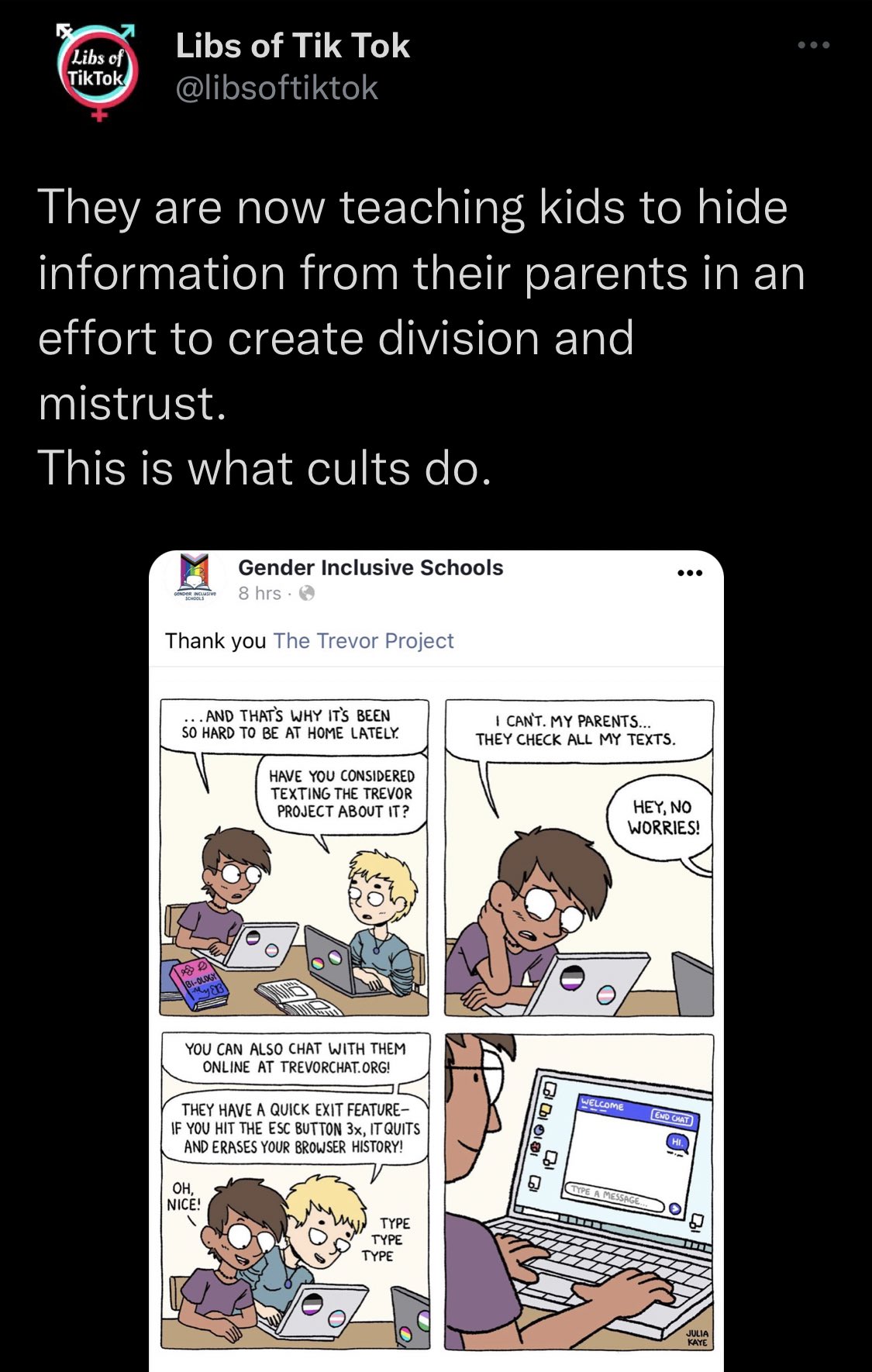 Cult is when suicide prevention hotline r/VaushV