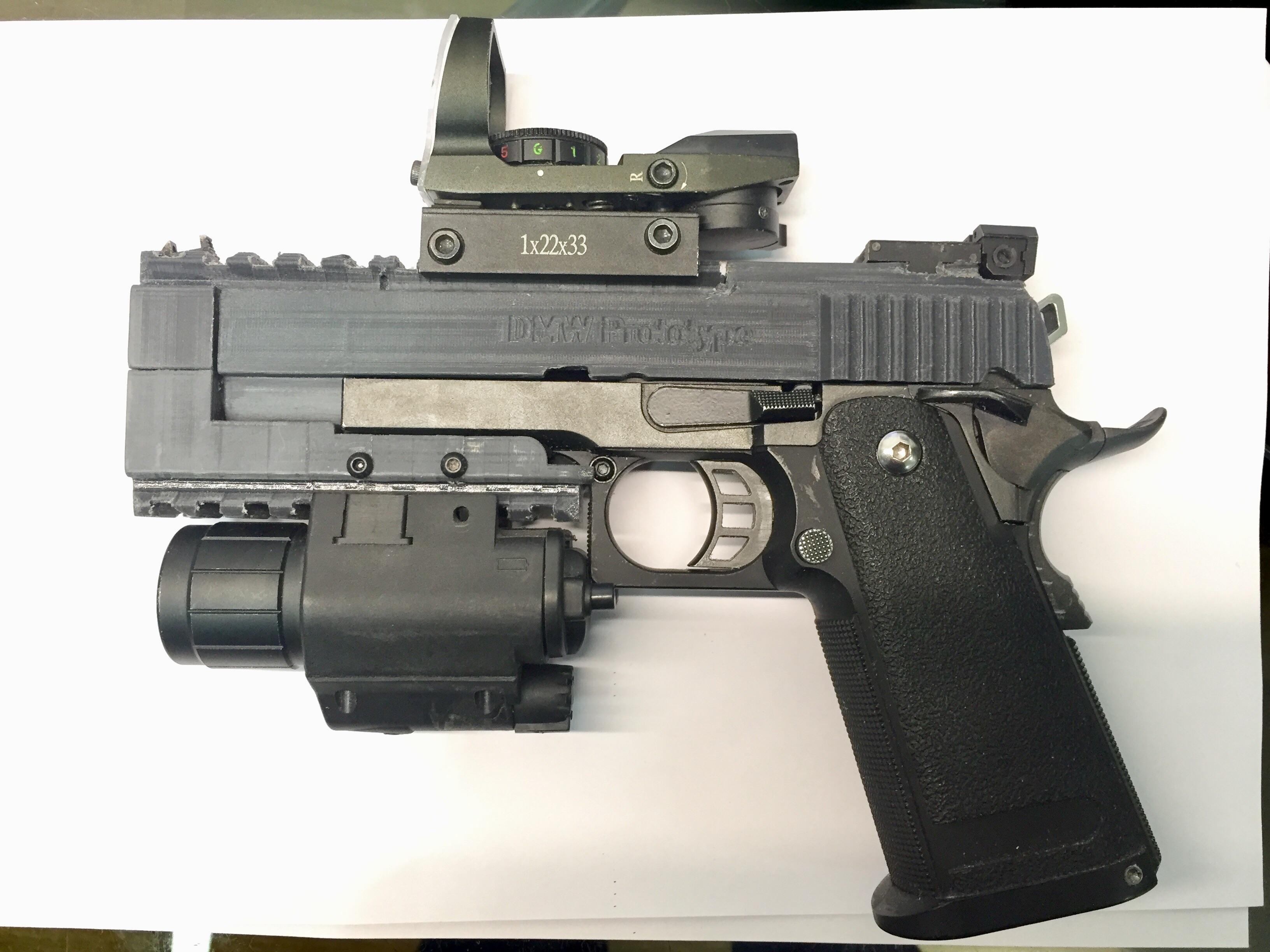 Hicapa fixed barrel/slide 3d printed progression. Now DEagled style