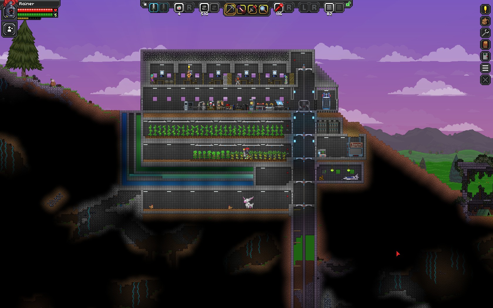 My first base. Write what you would improve. starbound