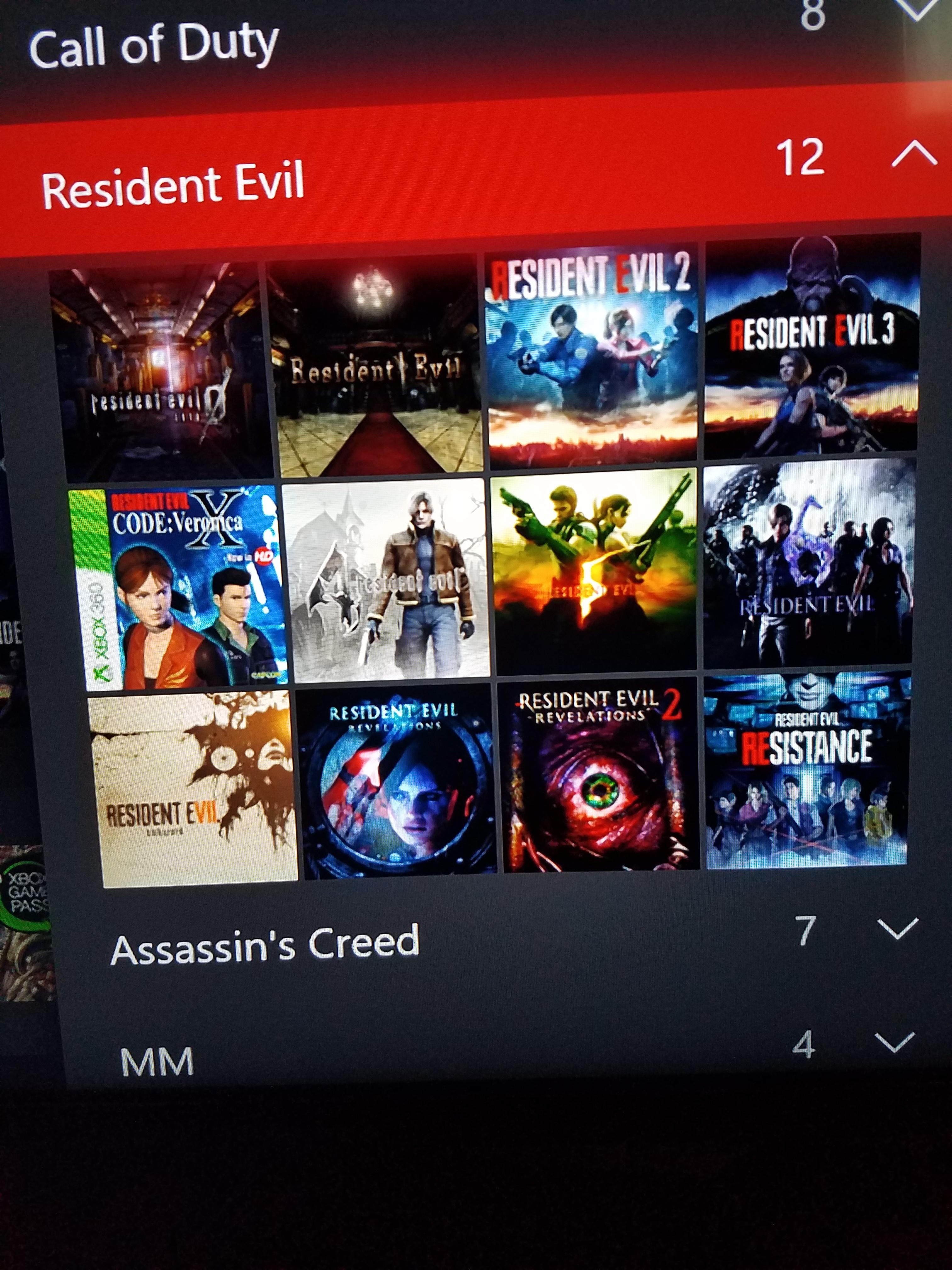 Finally have every mainline game digital on my Xbox One. r/residentevil