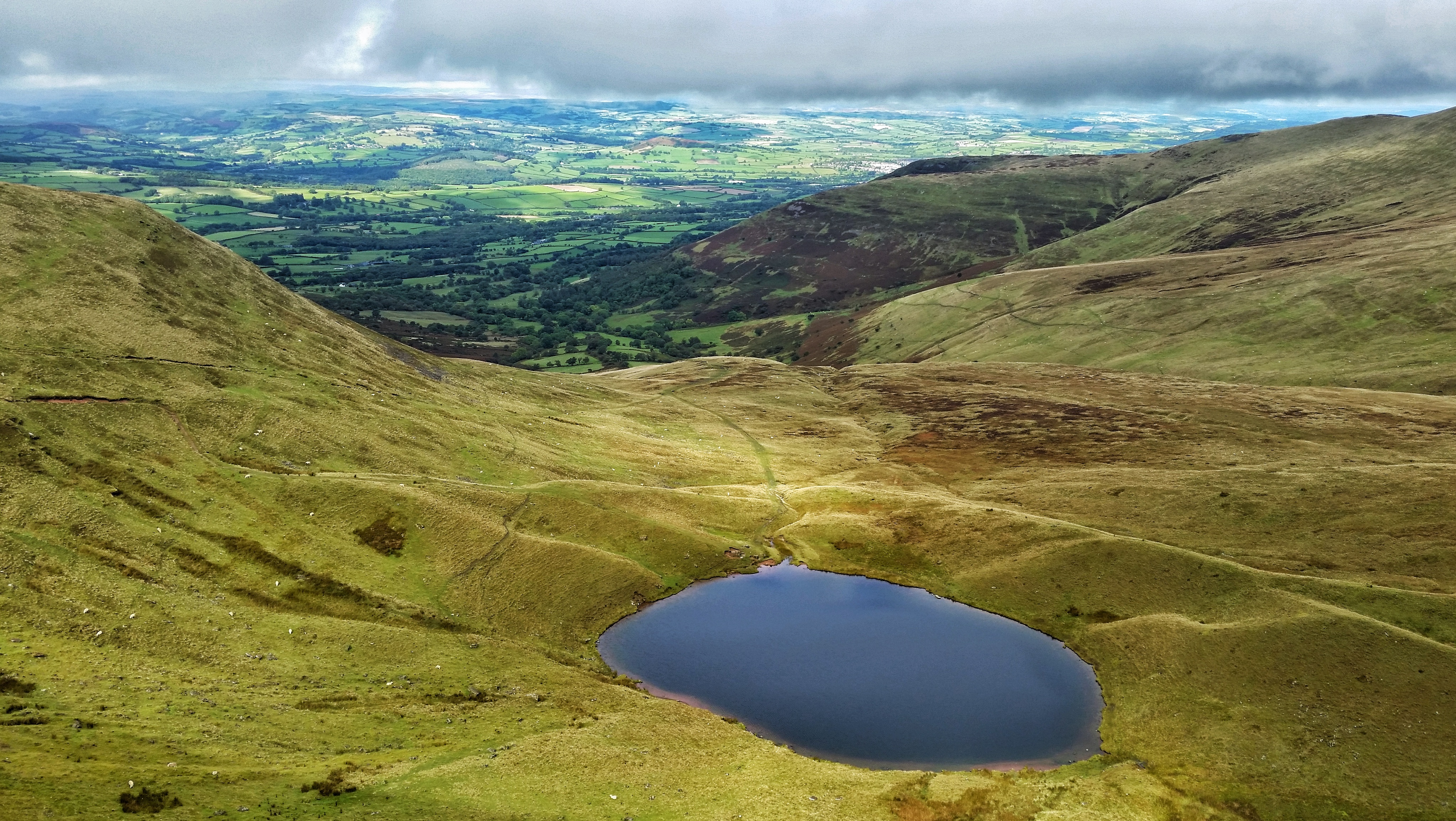 A lonely little mountain lake, Brecon Beacons National Park, Wales, UK