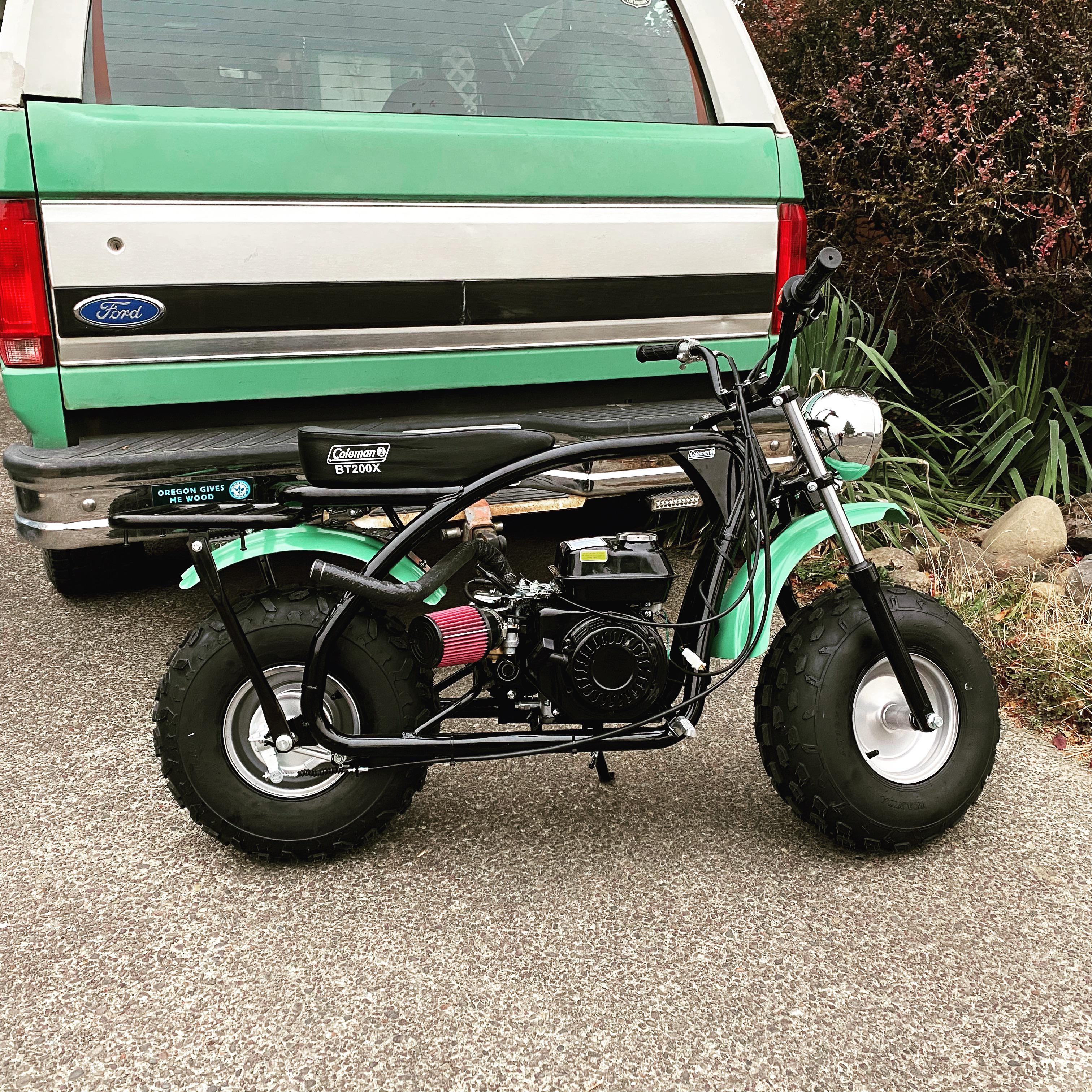 Sale > custom coleman mini bike > in stock