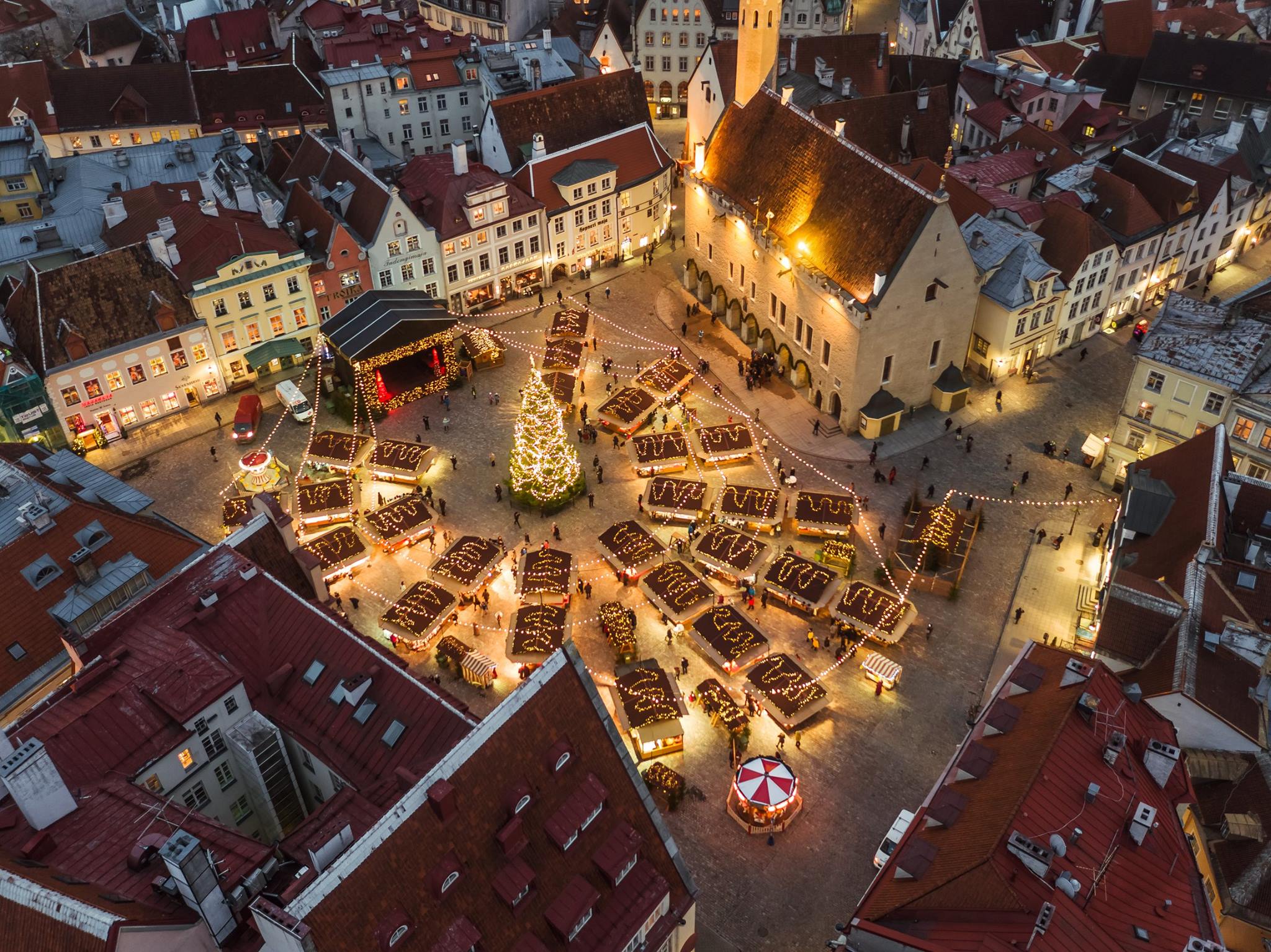 Tallinn Christmas market at Old Town Square europe