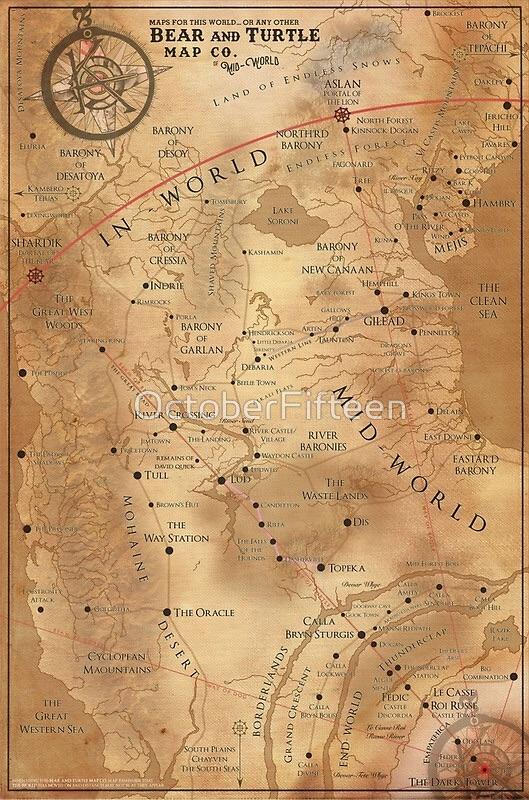 The Dark Tower Map Etsy
