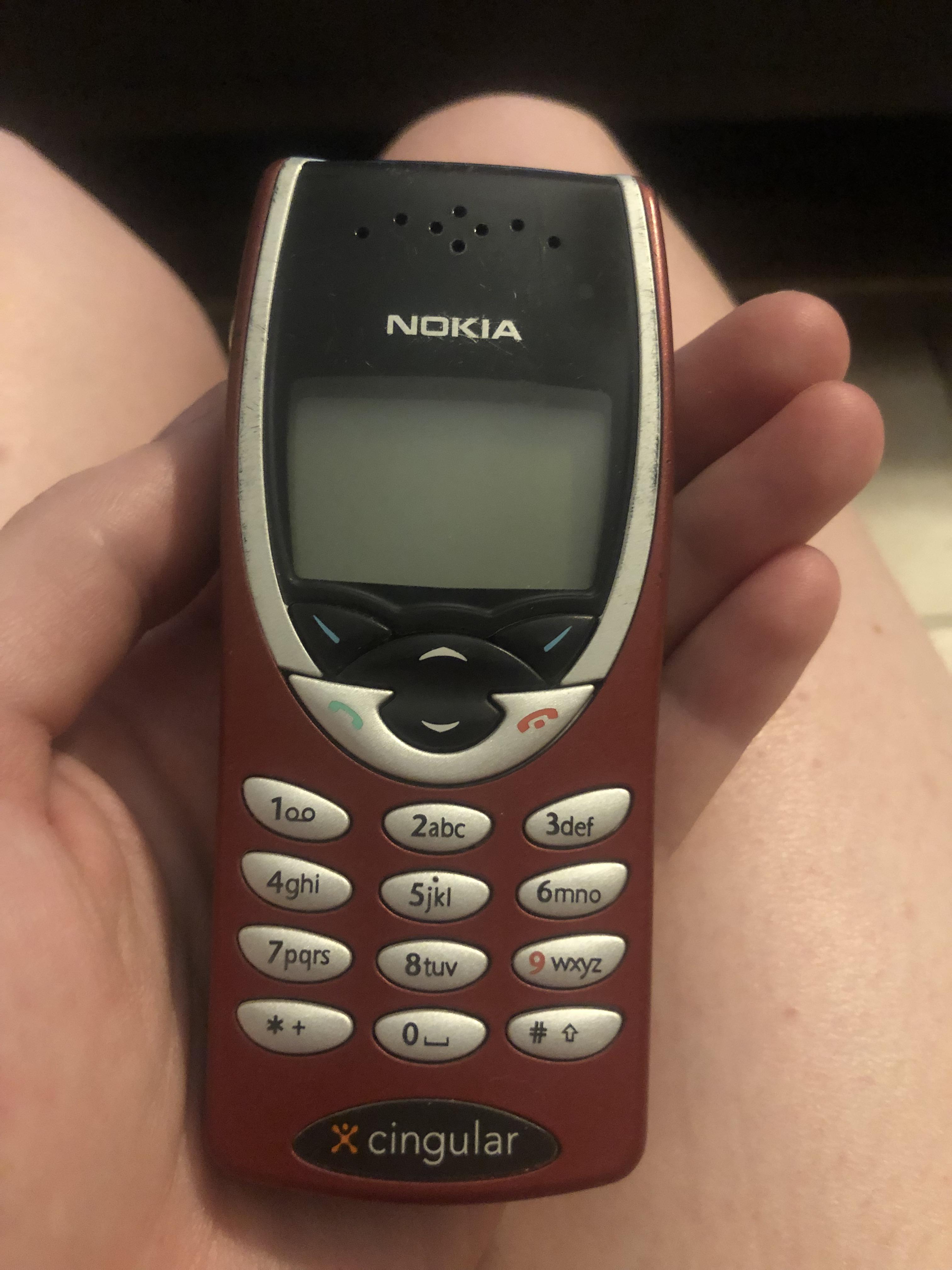 My mom’s old 8210, before Cingular became AT&T. r/Nokia