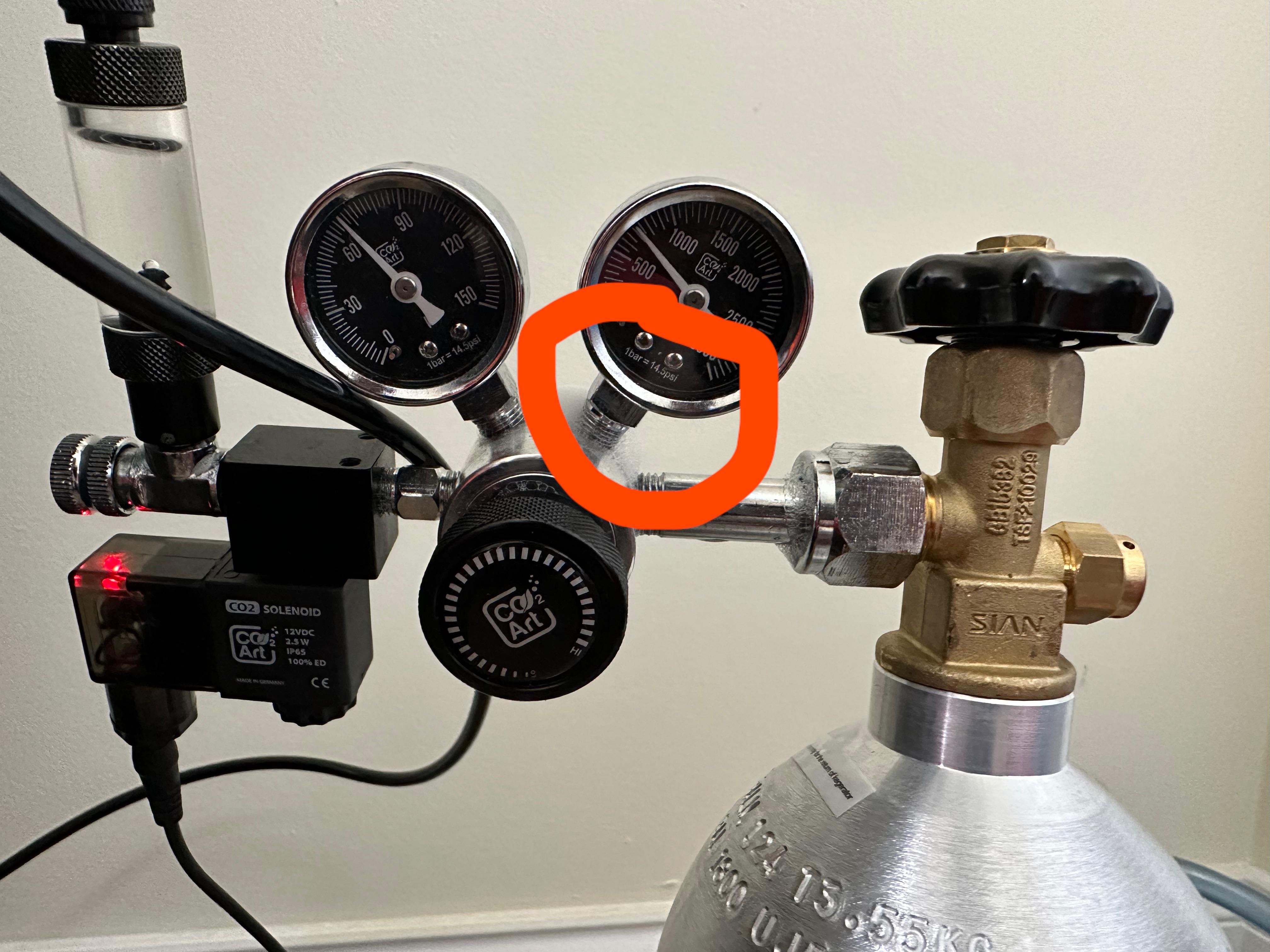 My CO2Art regulator is leaking here on where the pressure gauge screws in. How do I fix the leak