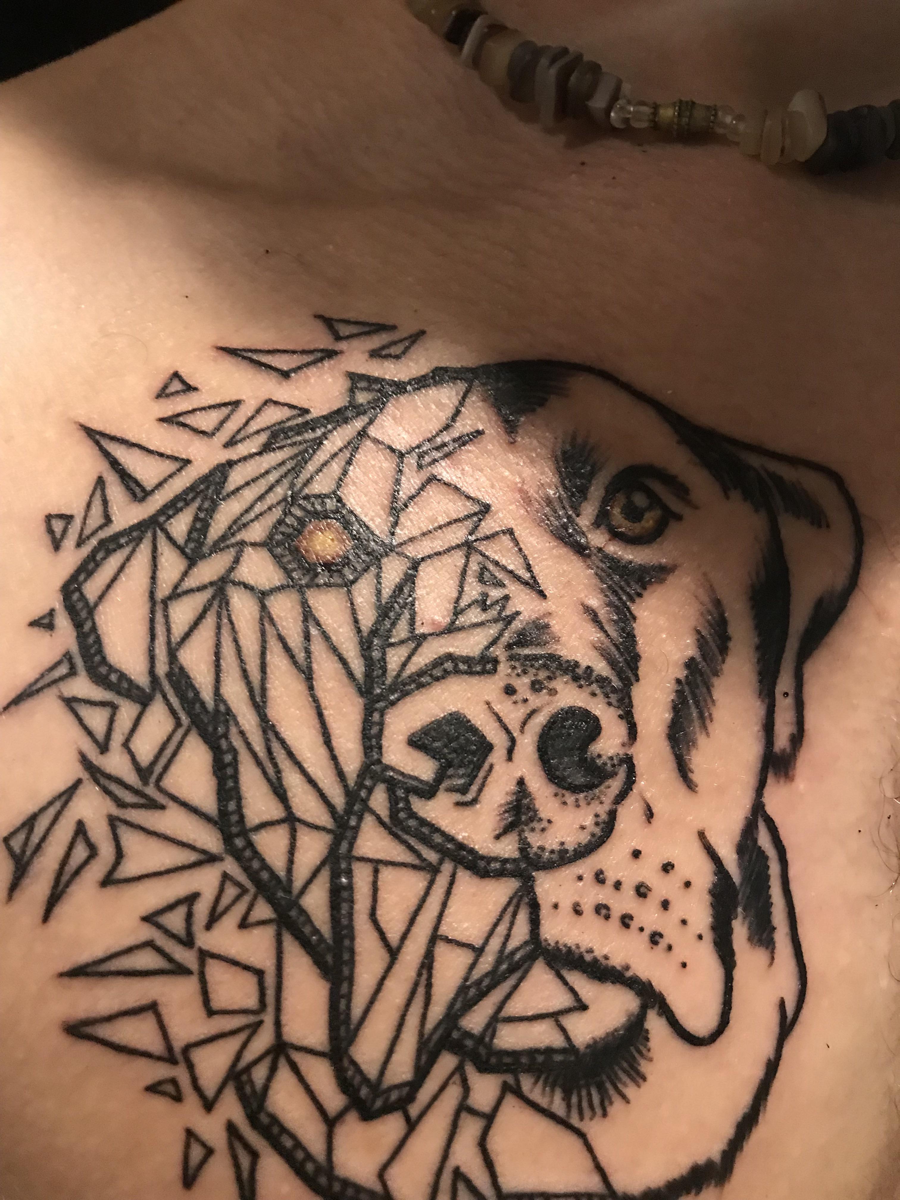 My pooch drawn by me. Inked by Shannon at A1 Tattoos. Kansas City