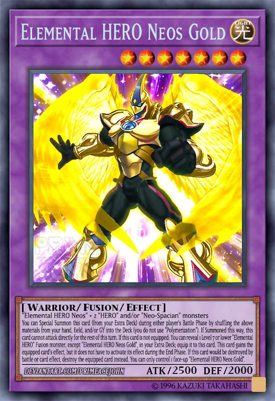 Elemental HERO Neos Gold [Custom Artwork] r/customyugioh