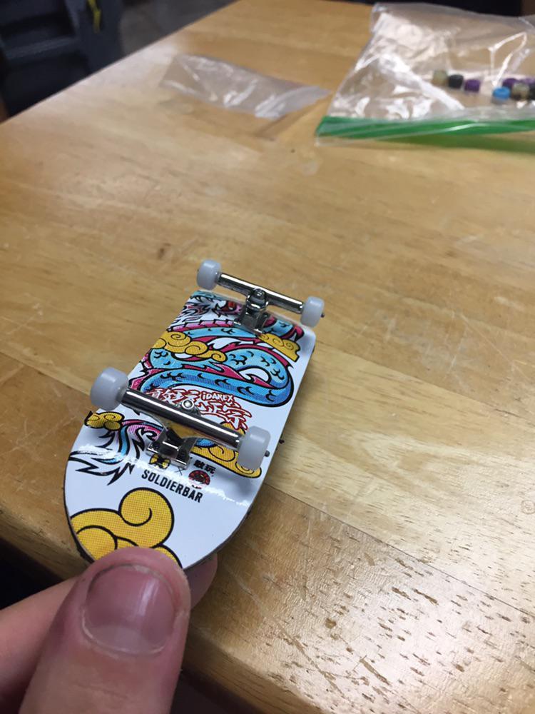 My new set up soldier bar deck and China trucks and wheels and teak