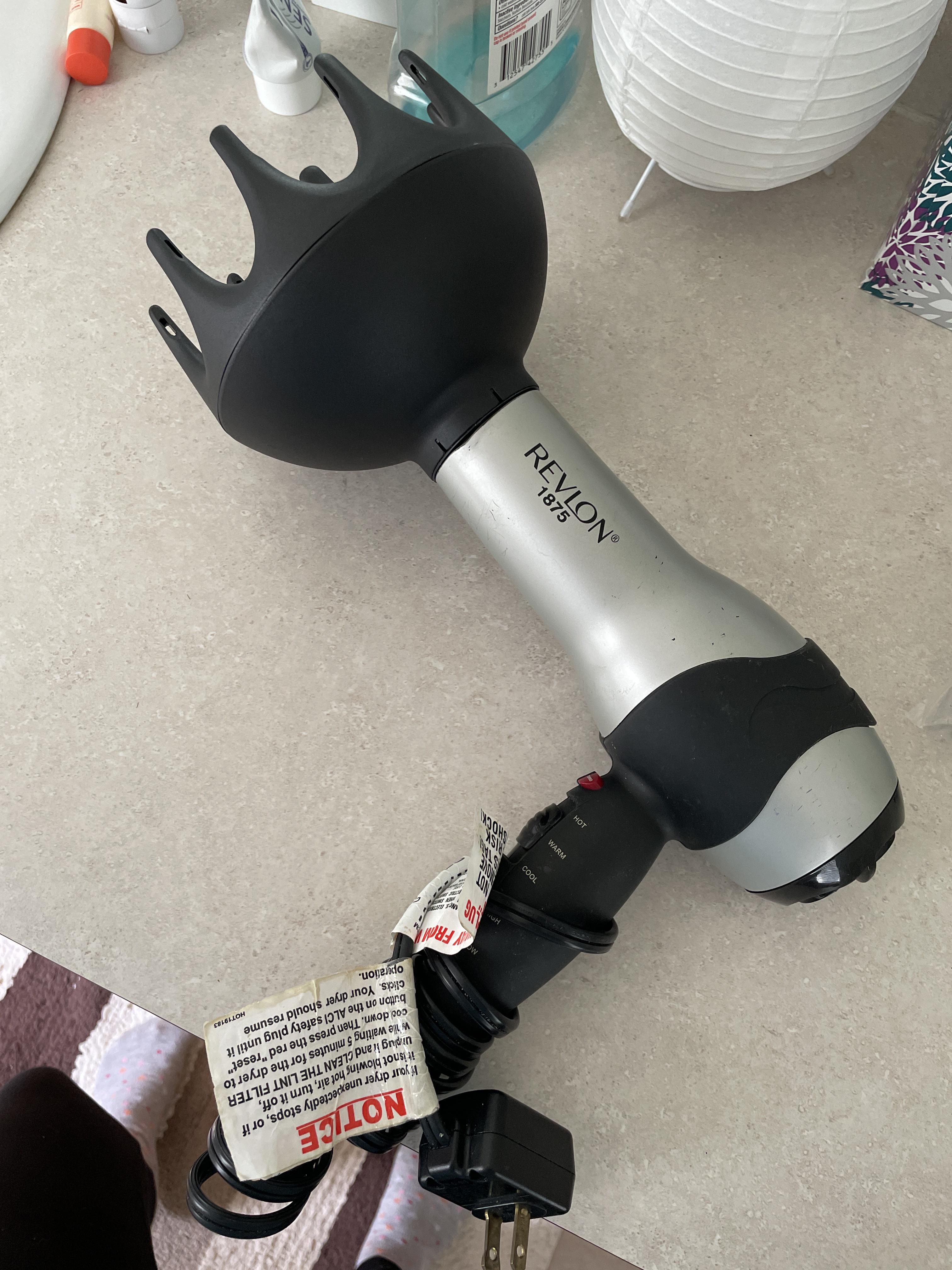 Xtava Black Orchid Hair Diffuser fits perfectly on this relic! r