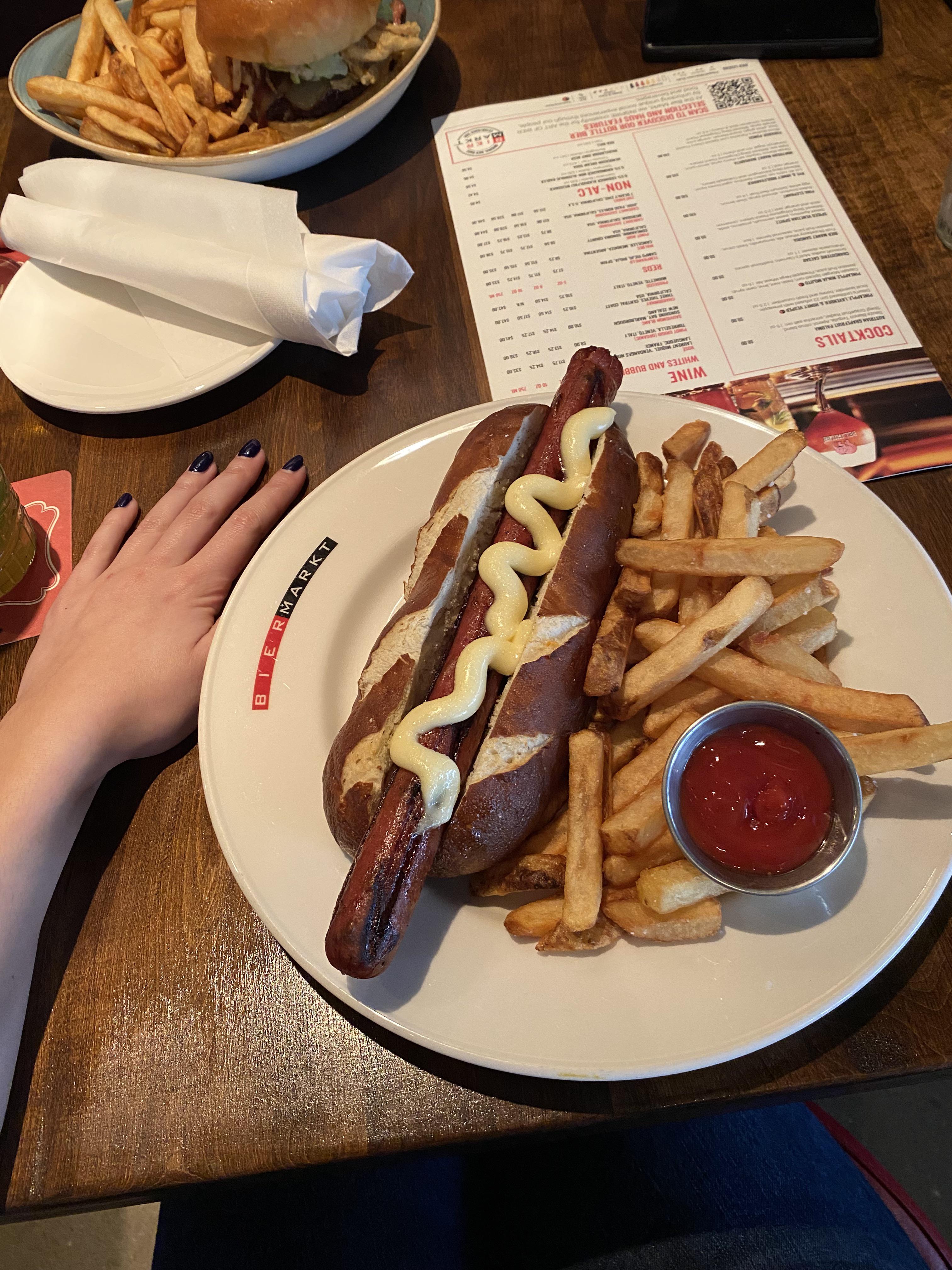 [I ate] another really long hot dog food