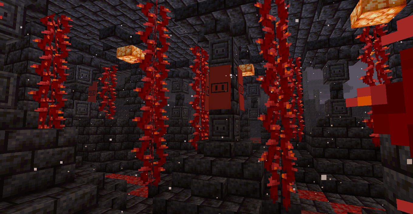 Inside View of Bastion Design (Blackstone/Crimson) r/Minecraft