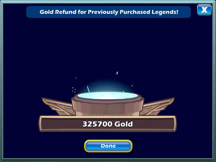 Gold Refund is such a good detail for the all Legends pack! r/Brawlhalla
