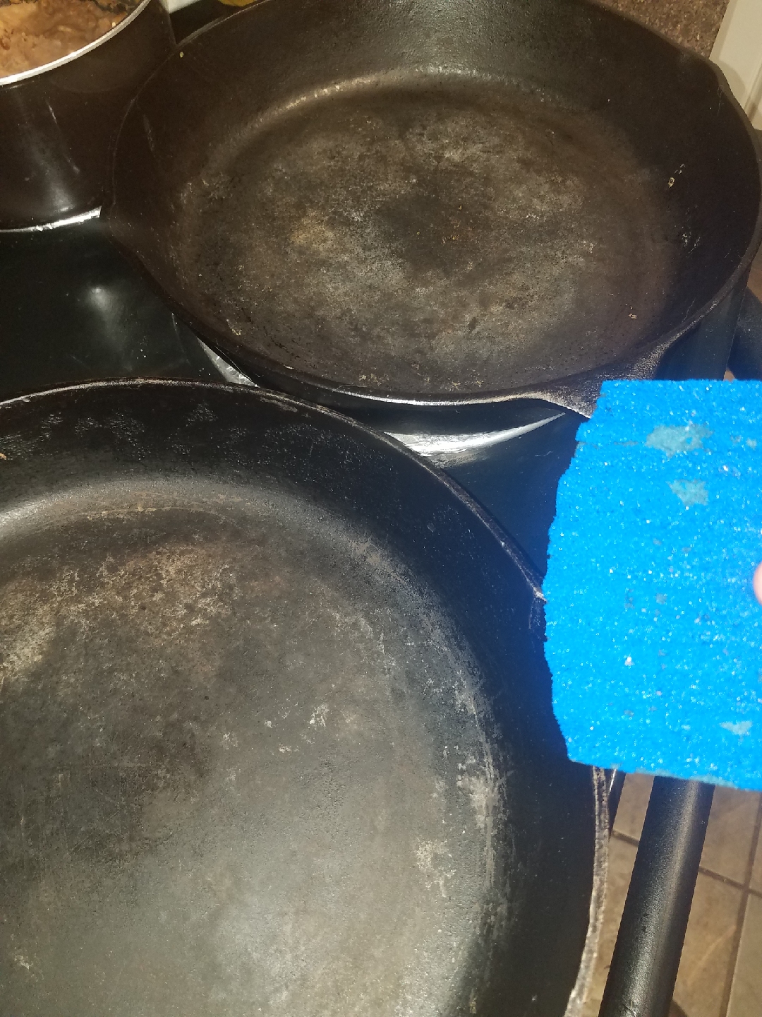 How my cast iron looks after cleaning and stove drying. All I use is