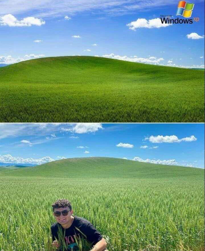 He found the Windows XP “Bliss” location r/Damnthatsinteresting