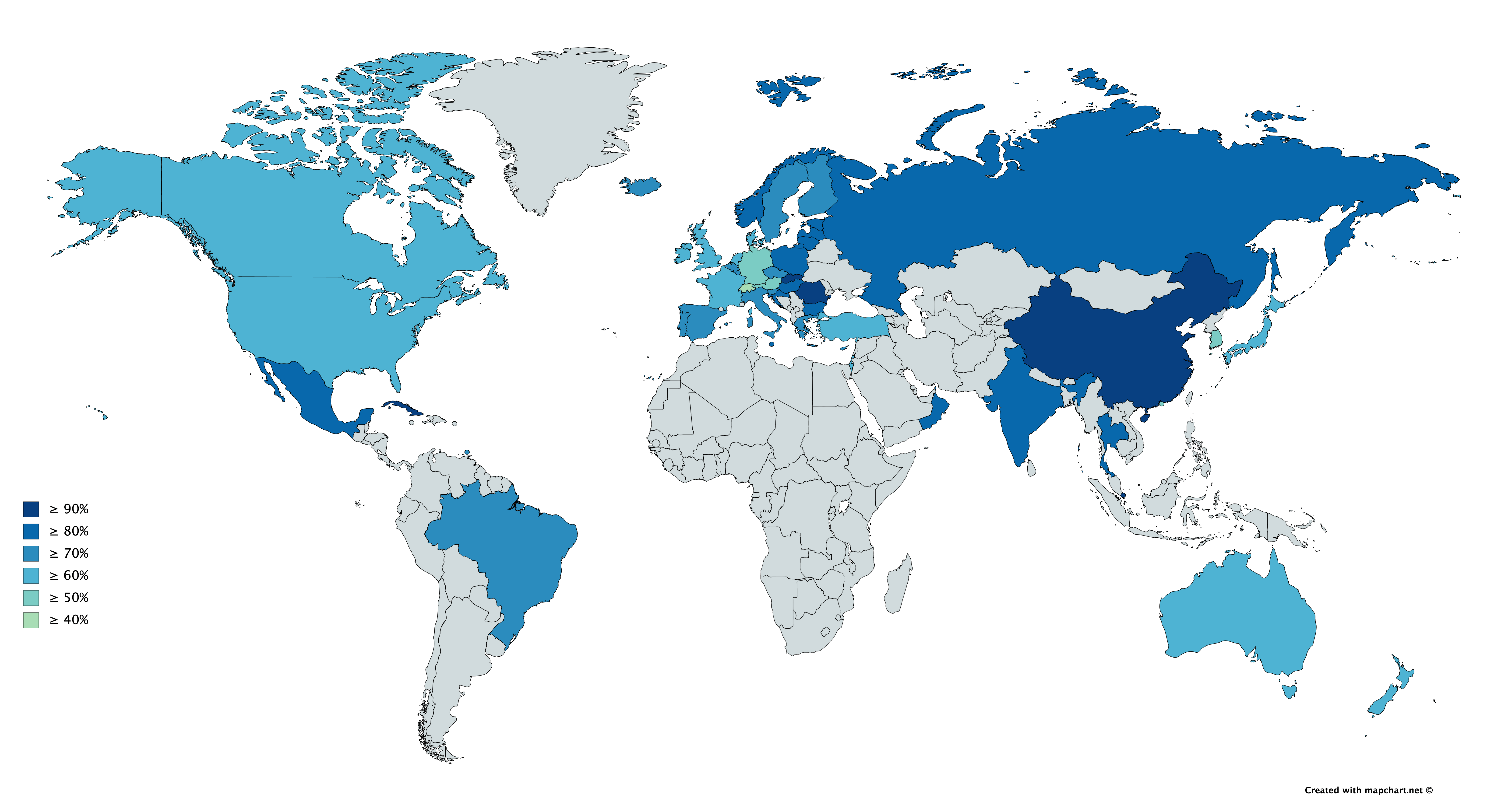 Countries by homeownership rate r/MapPorn