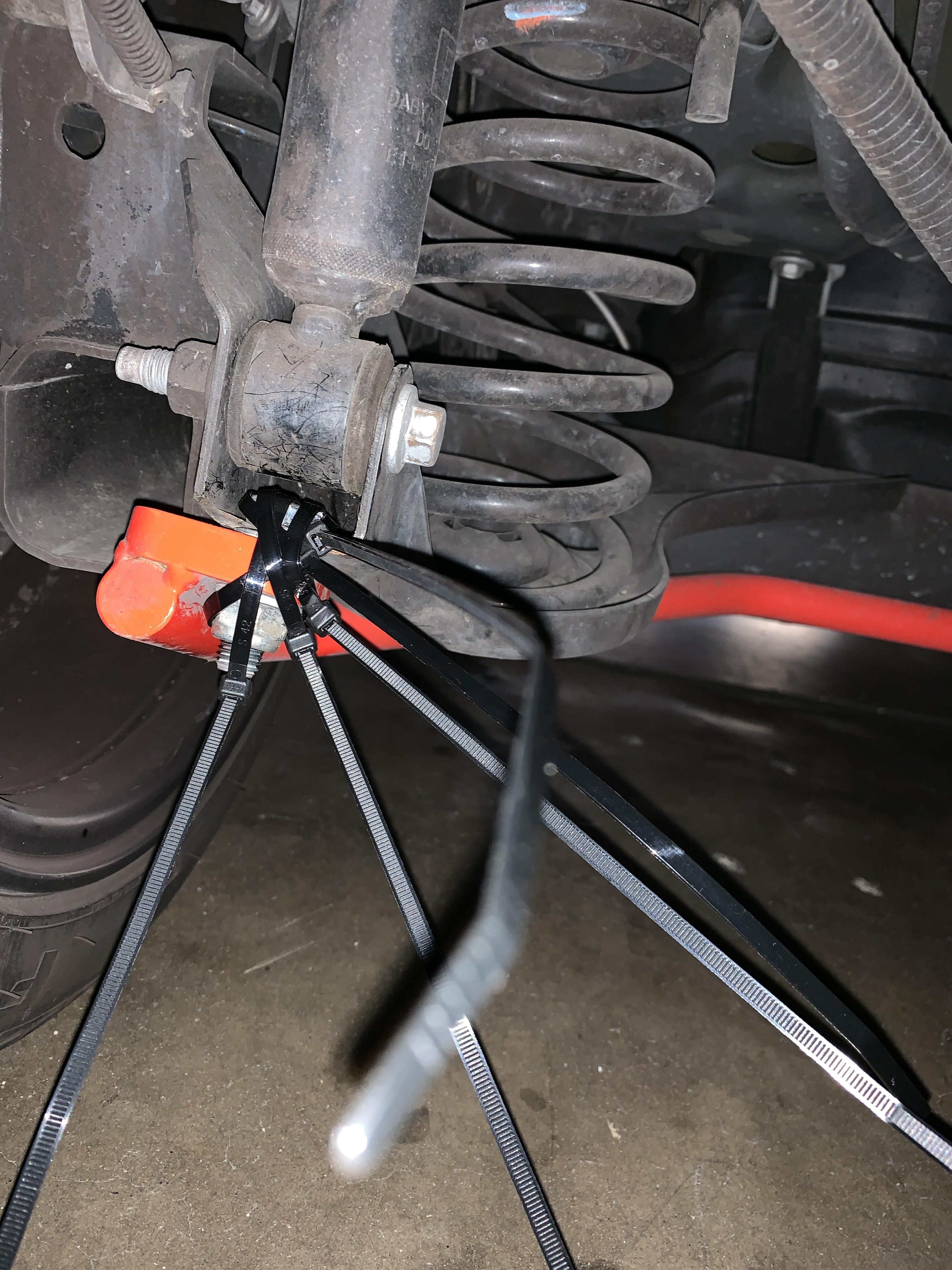 Broken bracket? Zip ties will fix it!