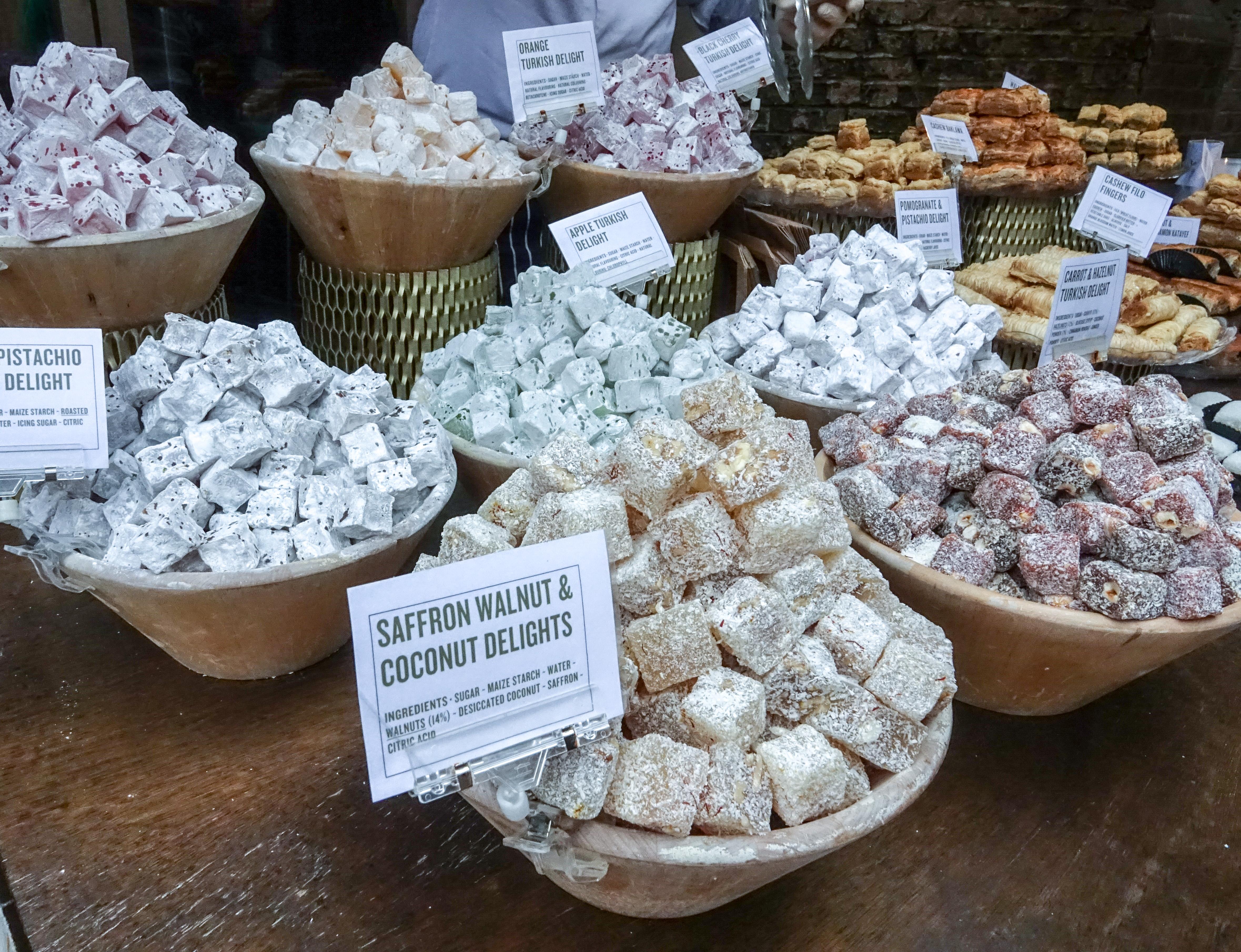 Jelly candies from Turkey. Turkish delights seen in London [5472x3648