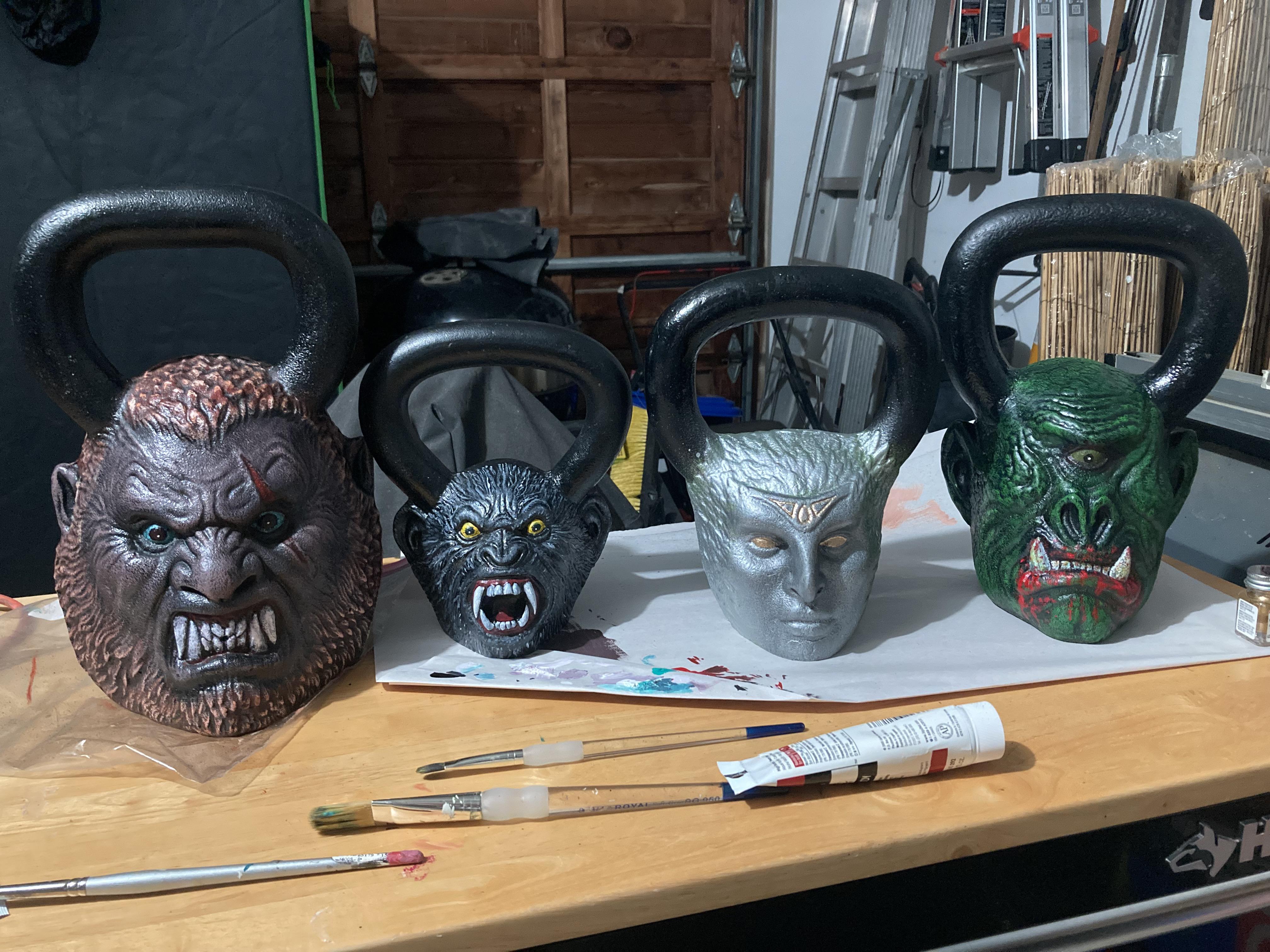 The black finish on my Onnit kettlebells was looking worn so I