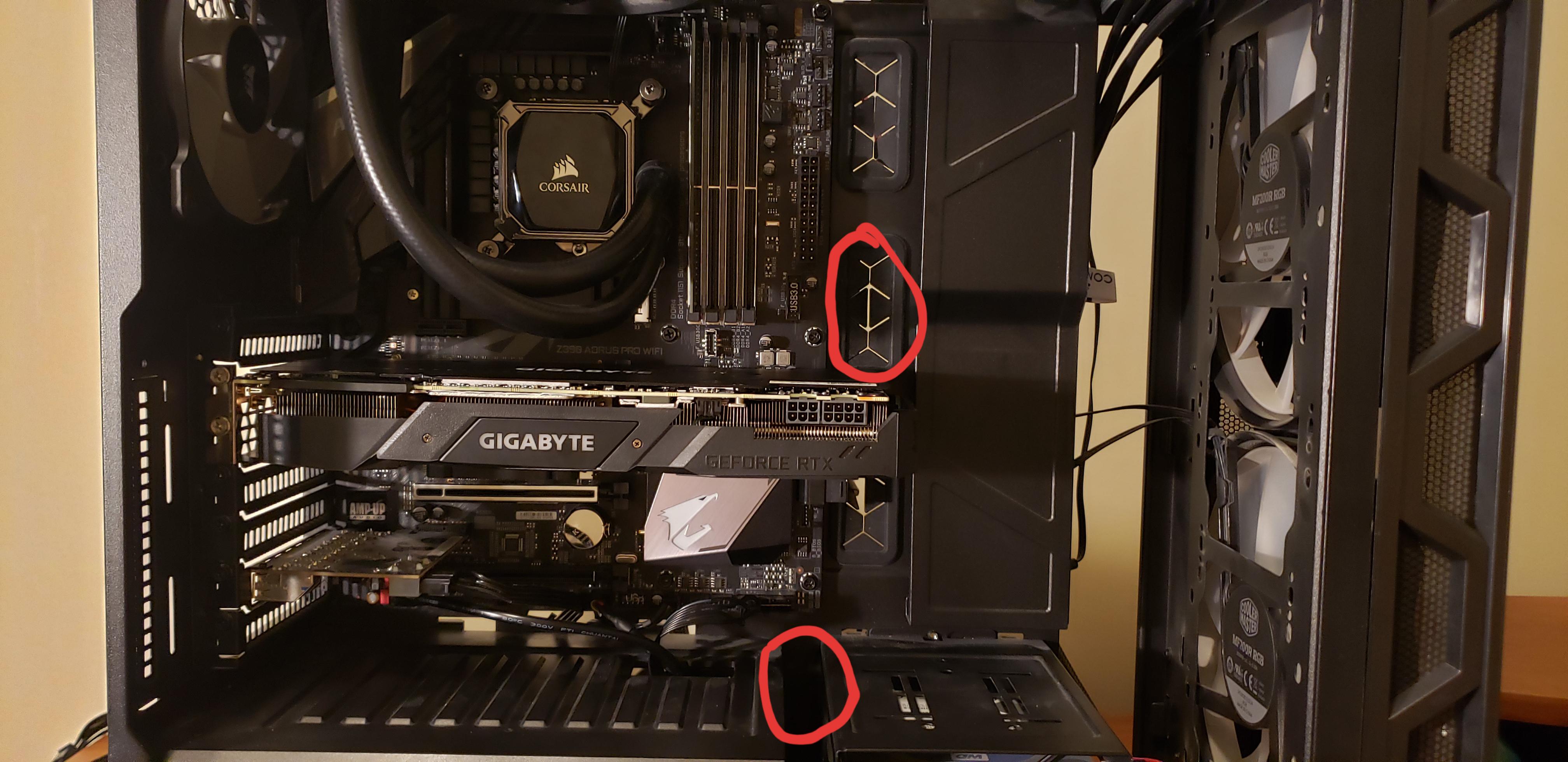 Putting my system back together, should I route GPU power through the