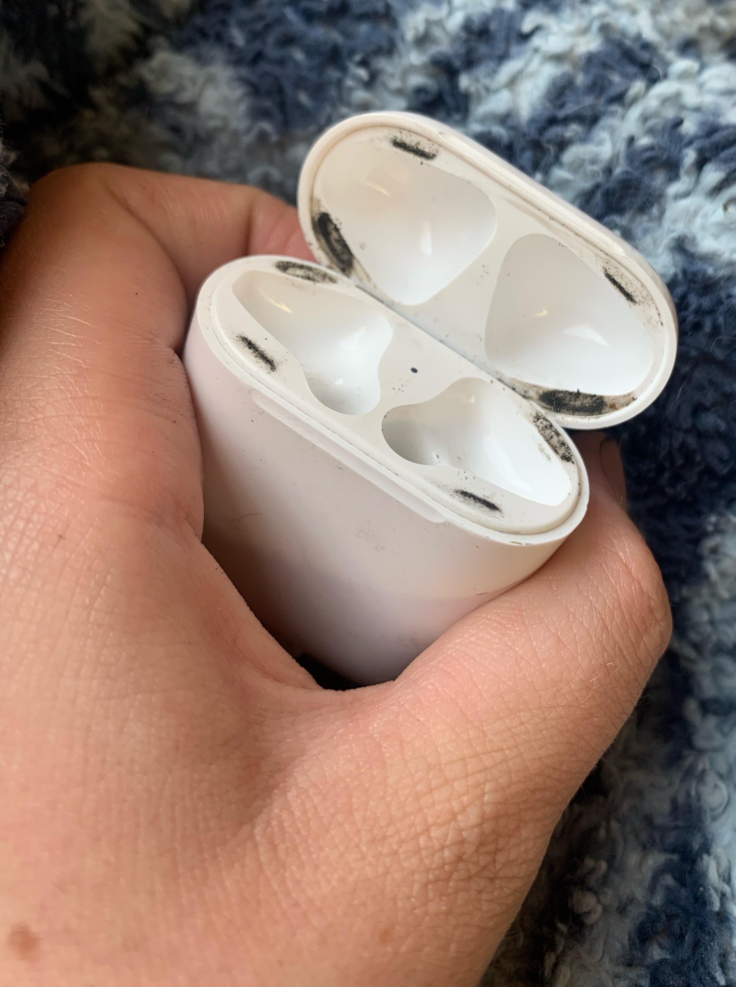 How to clean black gunk off my case? r/airpods