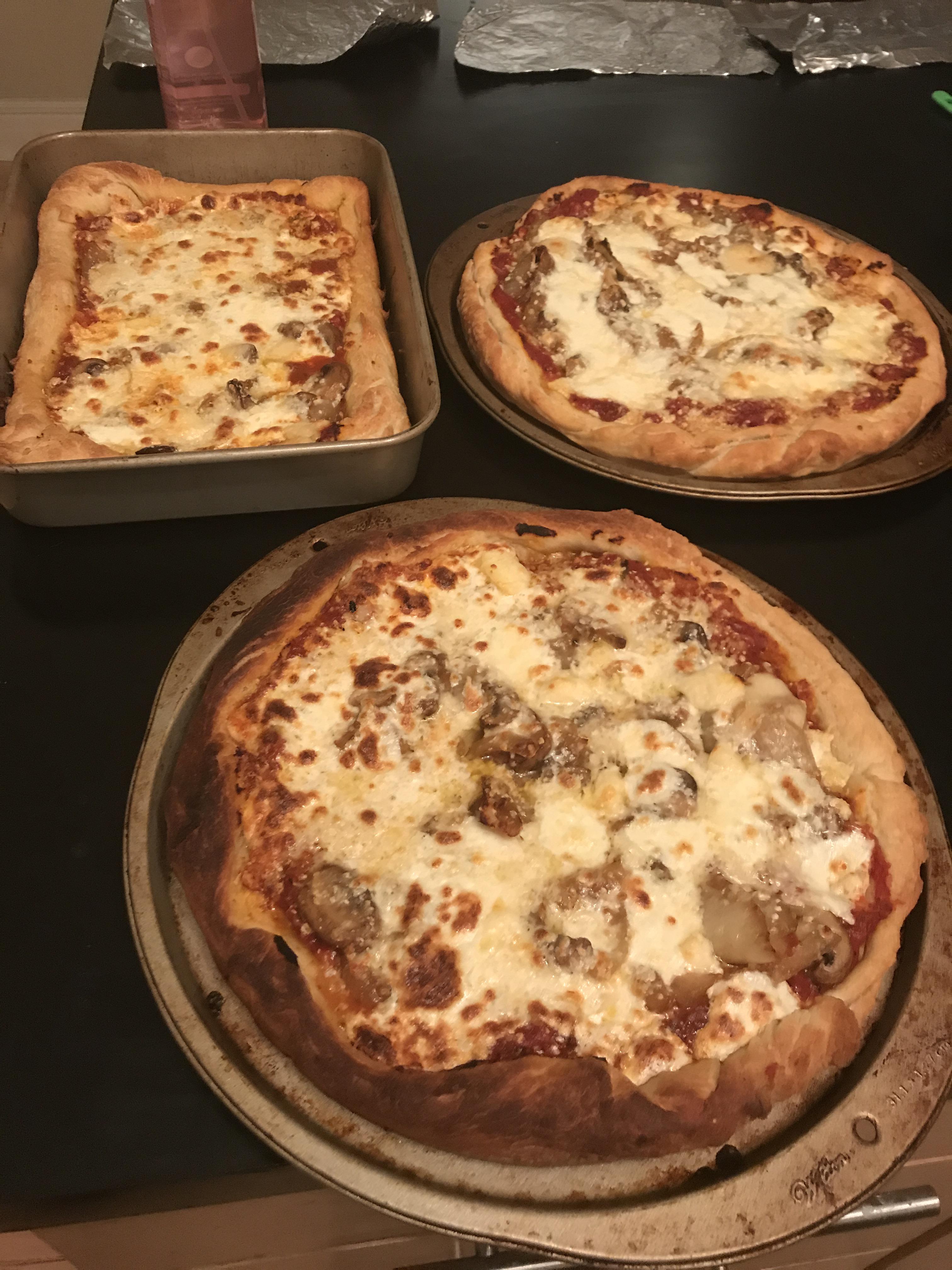 Vegetarian “sausage” pizza (9 serving total) r/mealprep