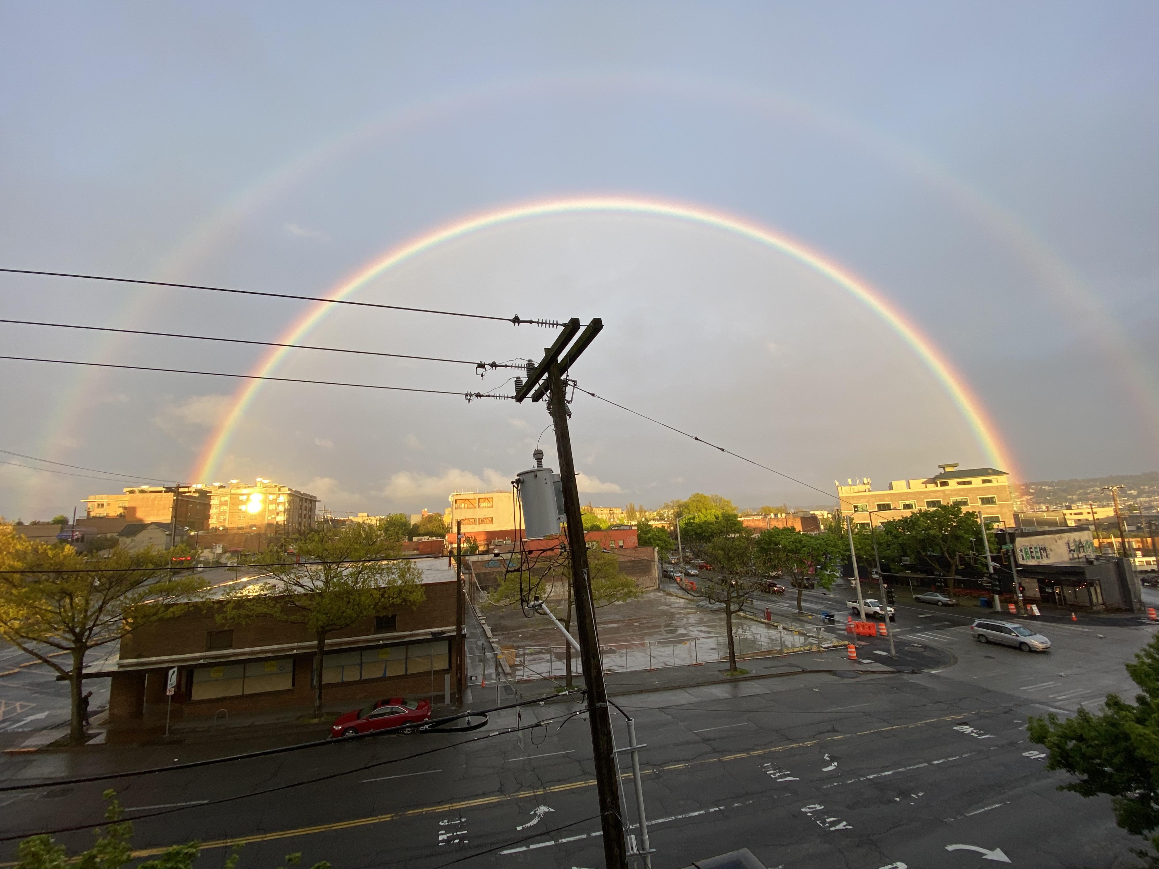 A full double rainbow was spotted in Ballard yesterday (PHOTOS) News