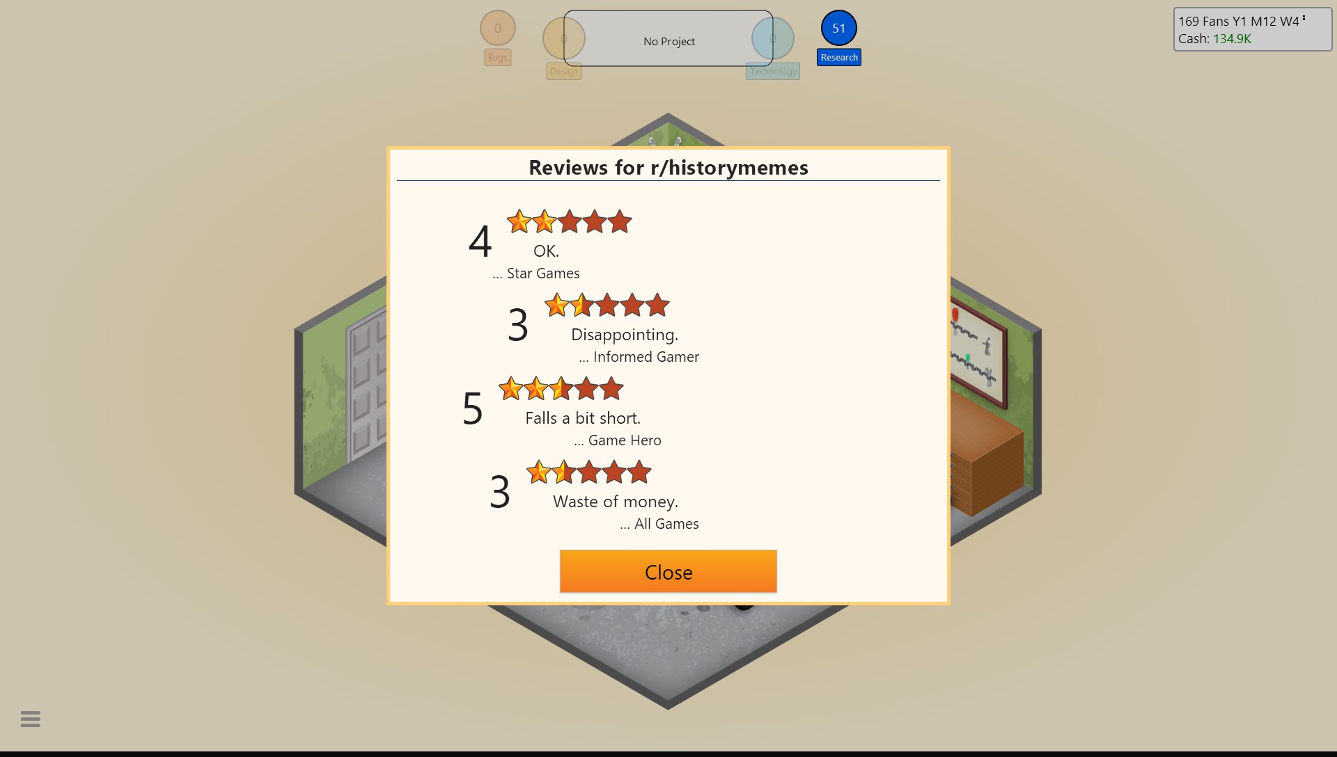 My early text based history game did not go over well. r/GameDevTycoon
