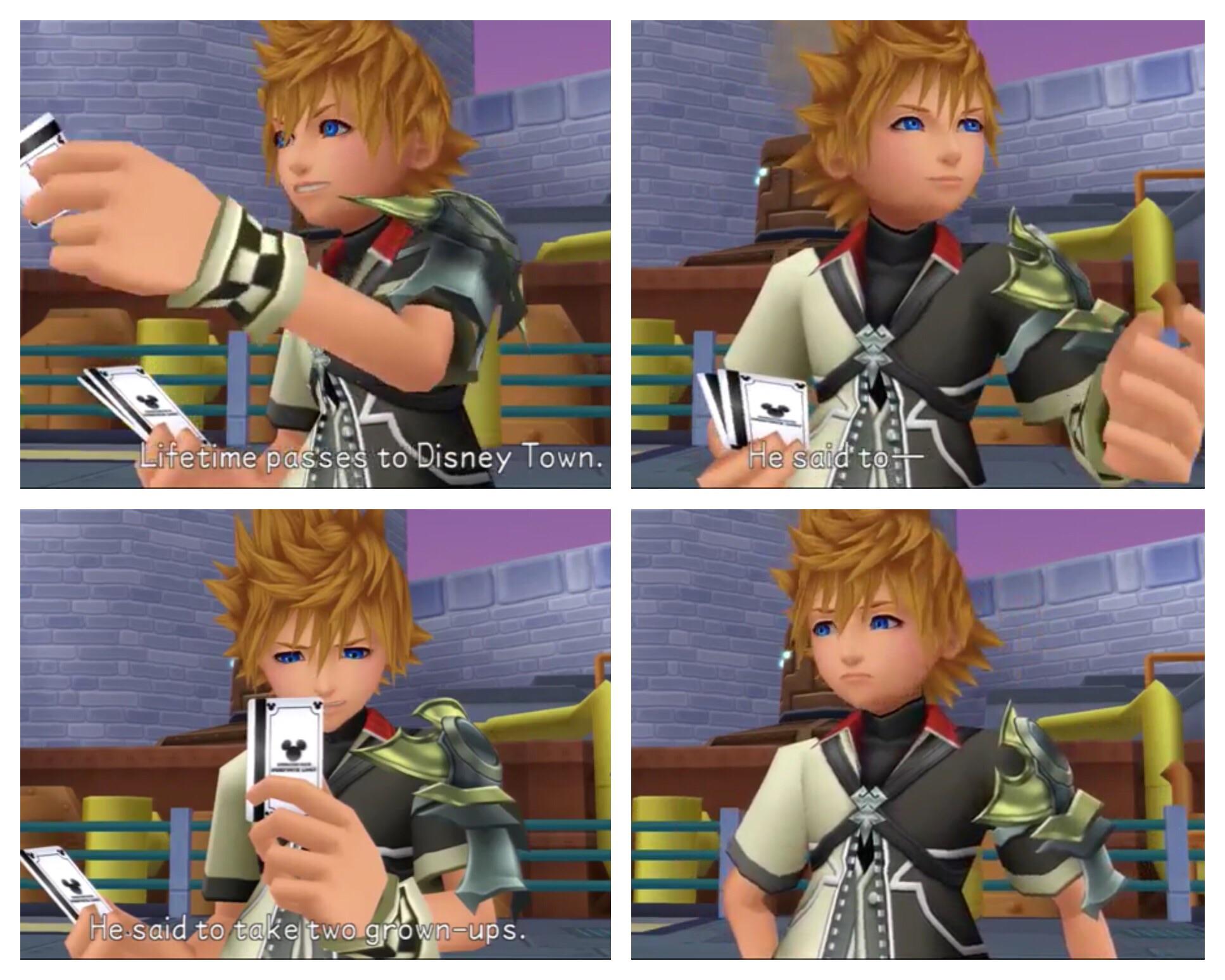 Ventus hasn’t brought two grown ups with him to Disney Town yet r