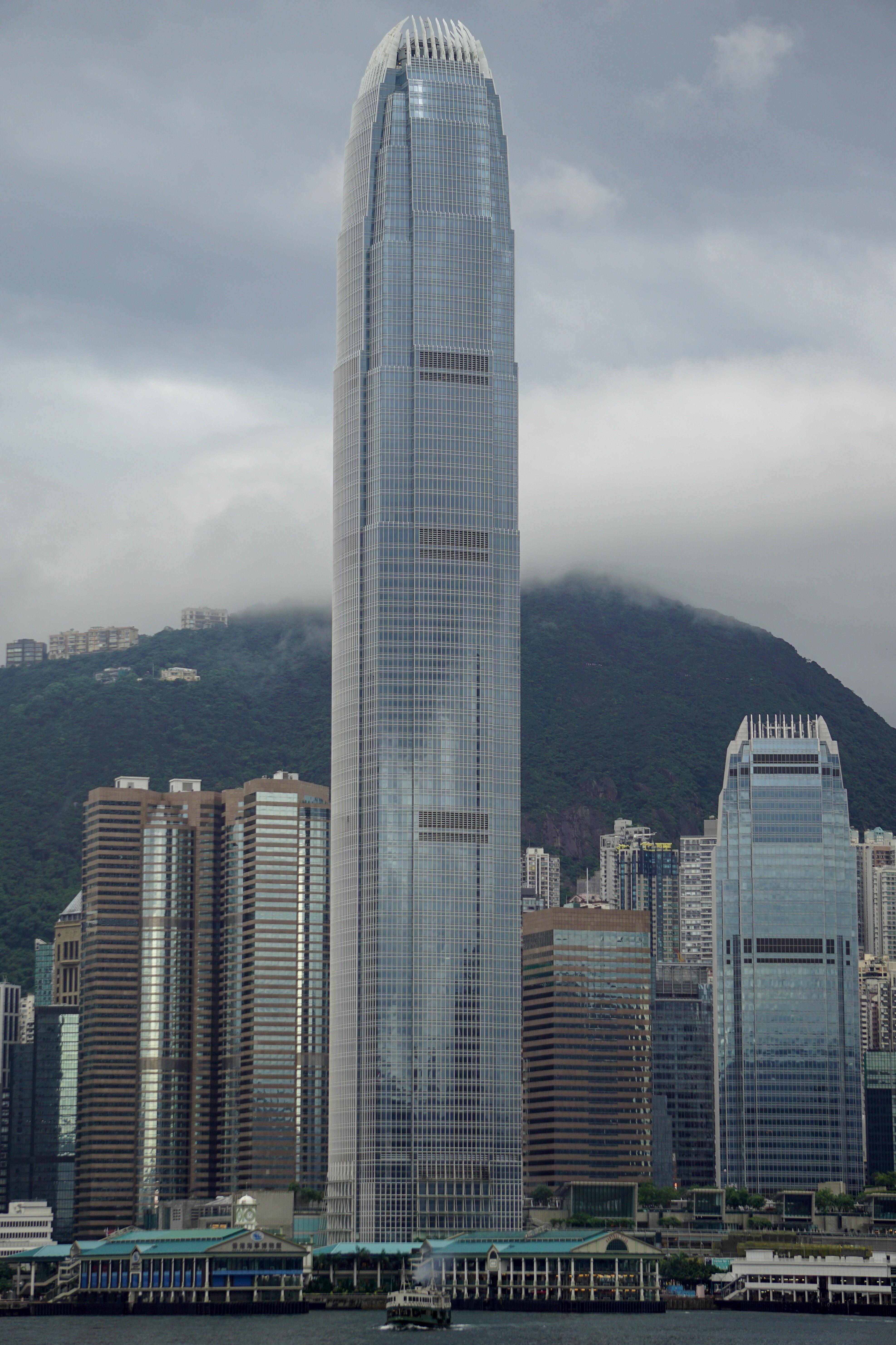 Two International Finance Center as seen from Kowloon. It is the second