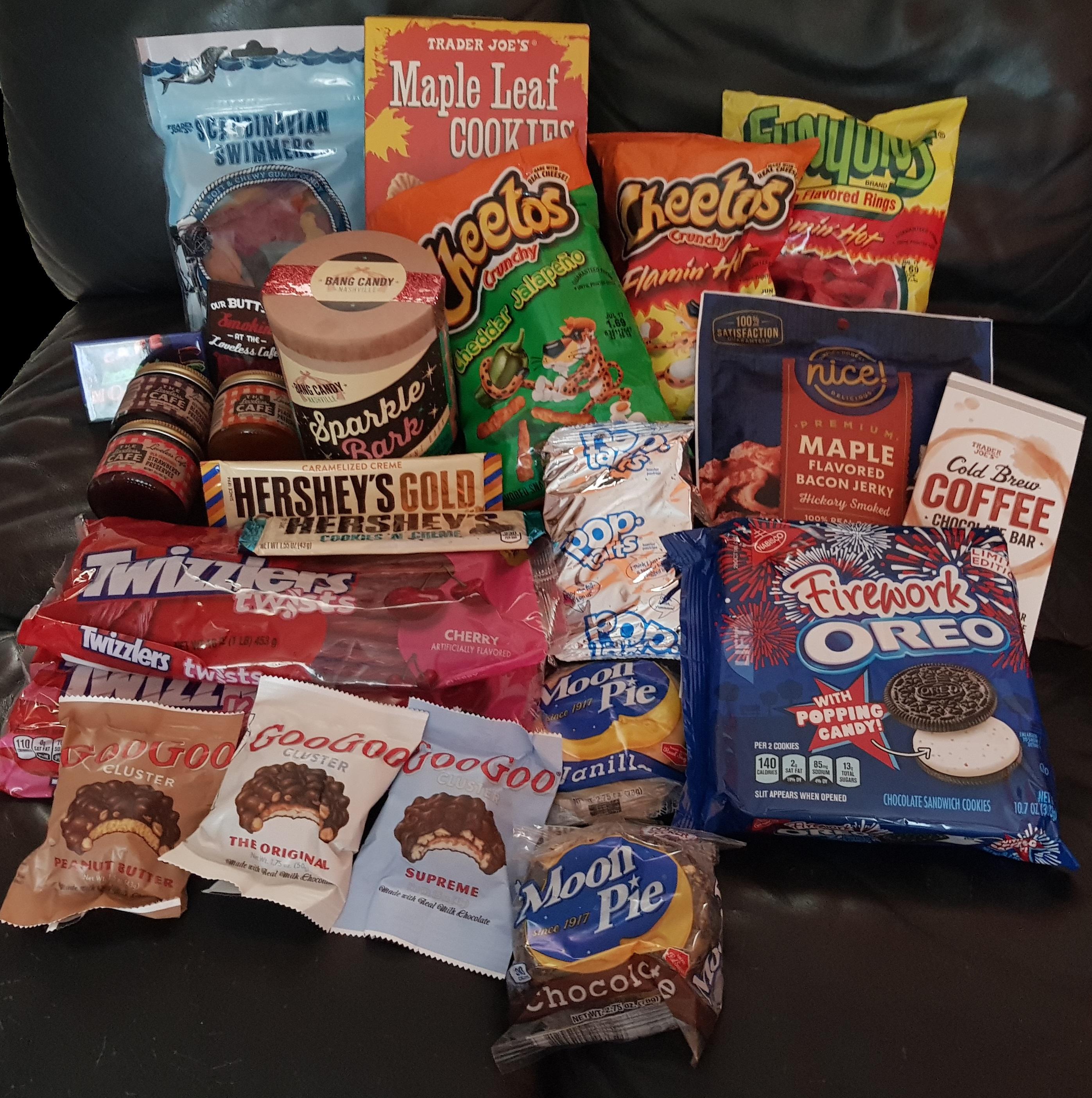 Amazing selection of US snacks from u/velvetpizza well deserving of an