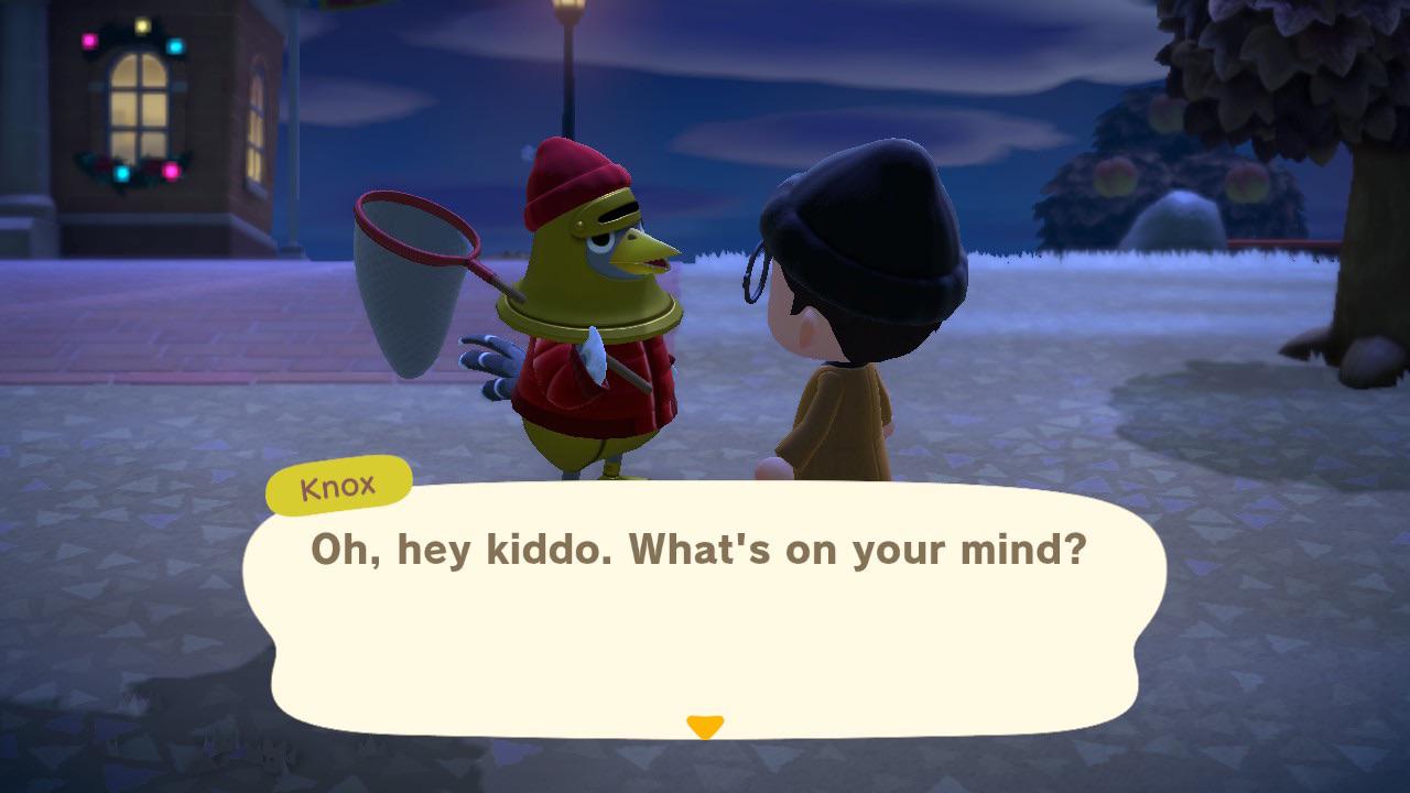 Knox legit out here wearing a hat on his helmet r/AnimalCrossing