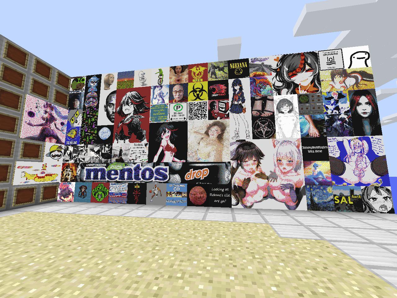 My Mapart wall as of May 12 2020 though most of these got reset today