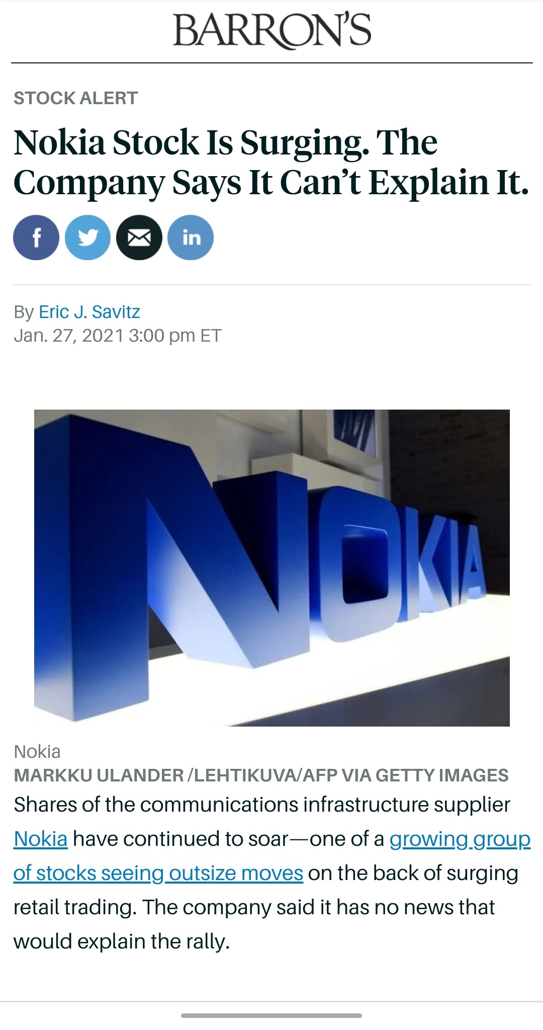 "We can't explain." 😂 r/Nokia_stock