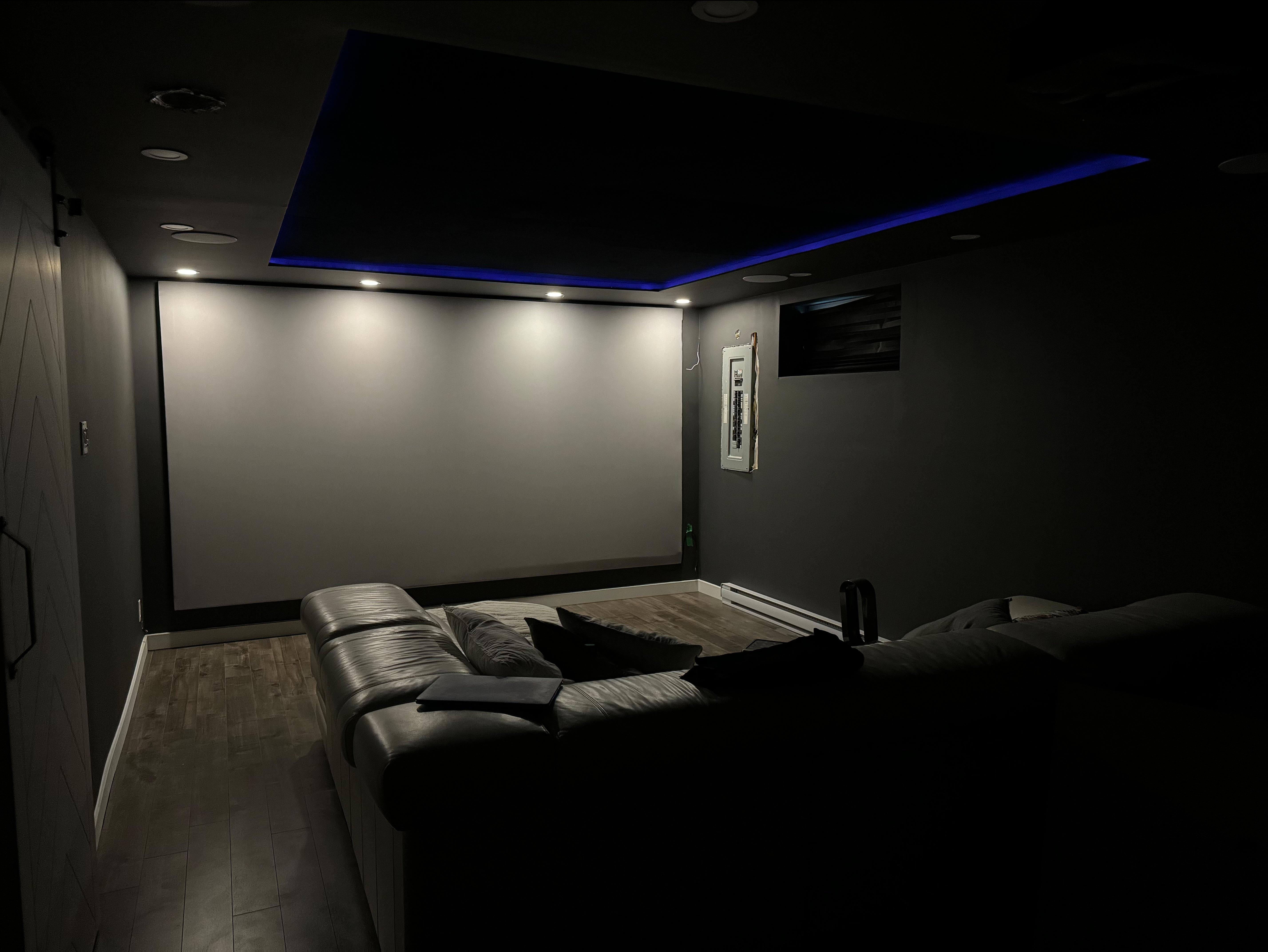 DIY budget home theatre finally done! r/hometheater