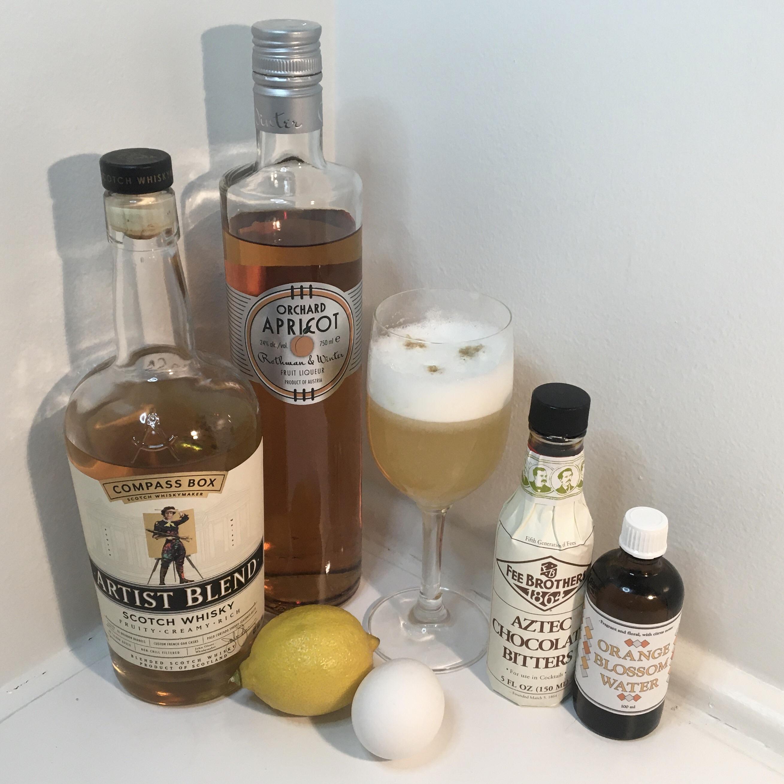 I wanted to make an amaretto sour but was out of amaretto so here’s an