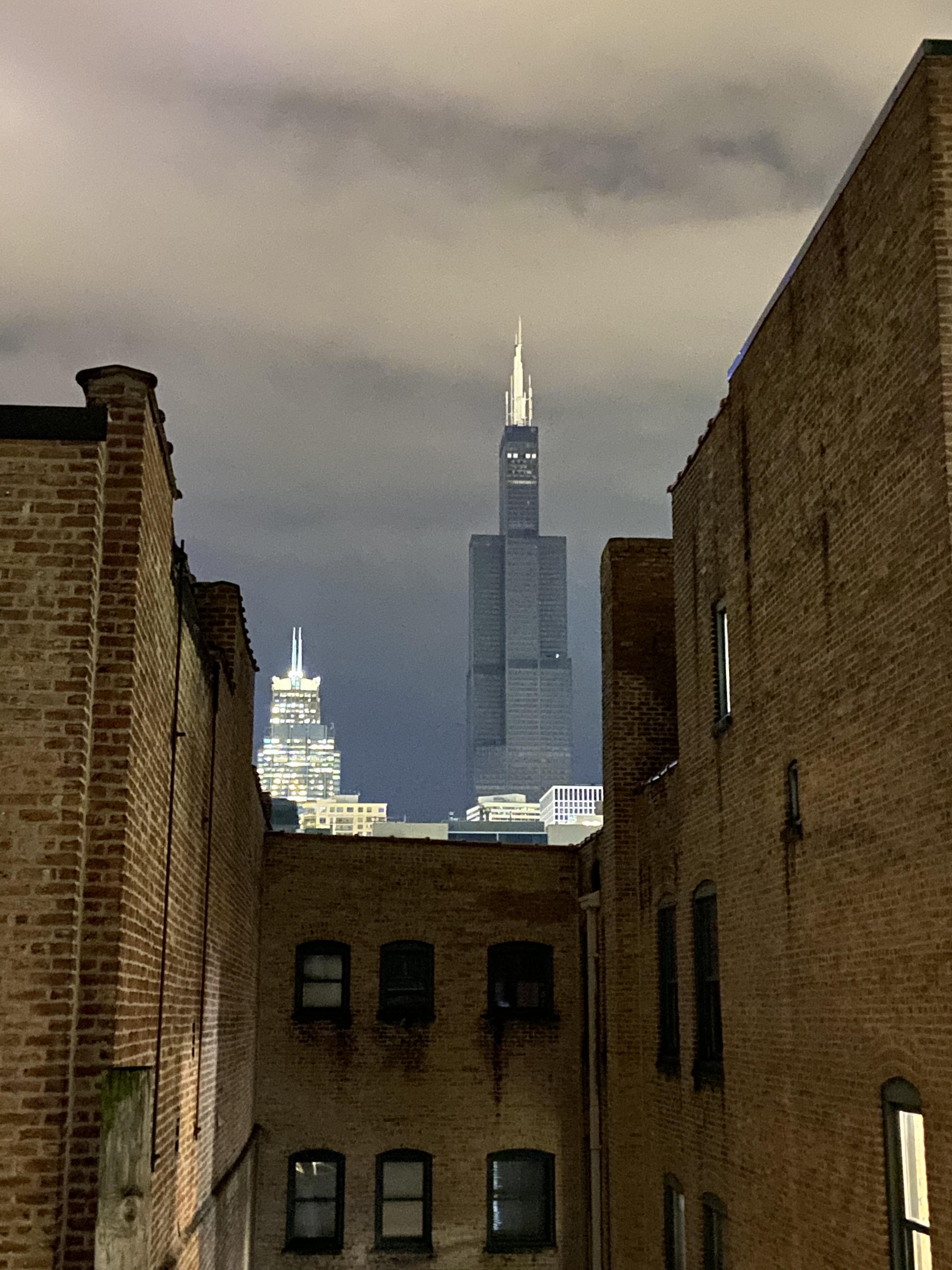 The Sears (Willis) Tower in Chicago during a power outage