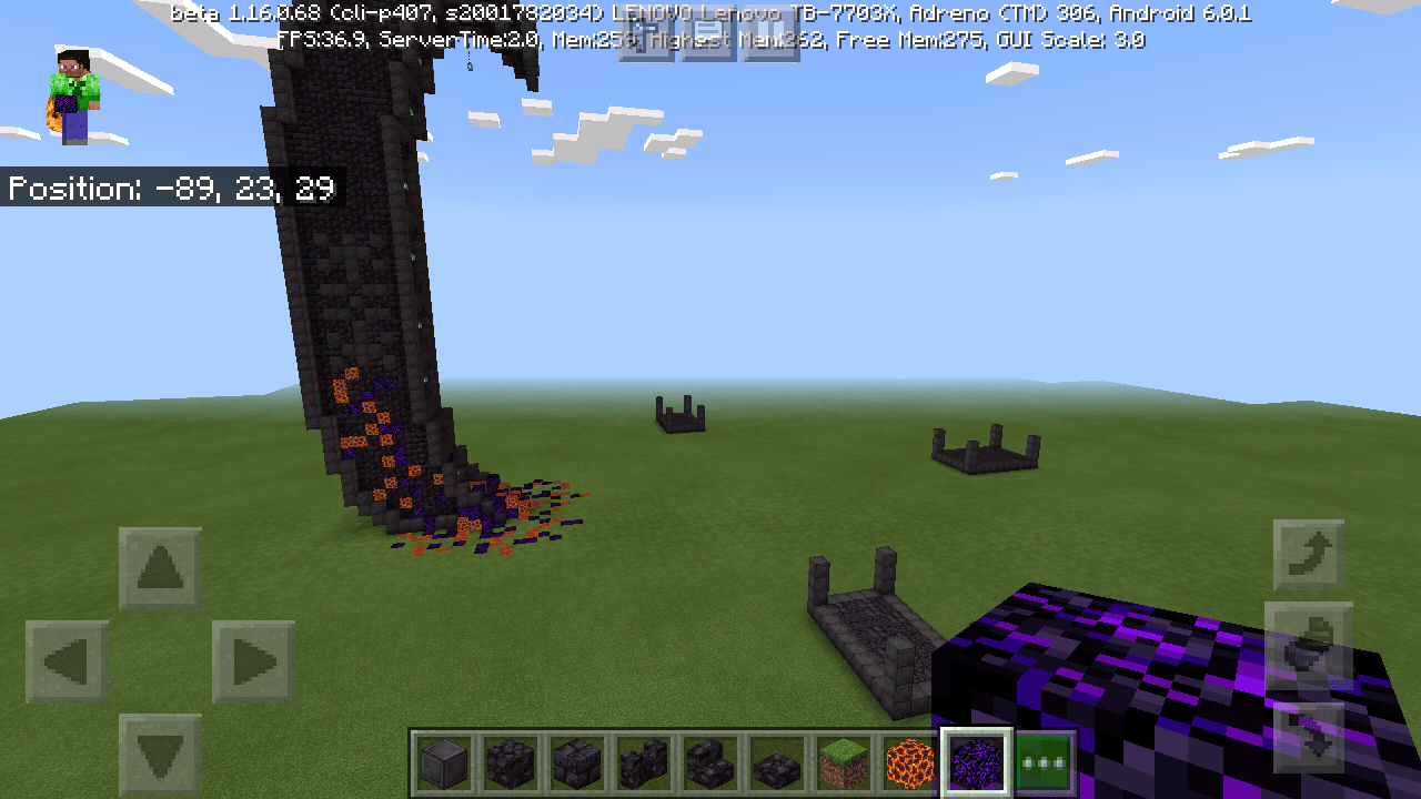 Update 1 of Building the Tower of black stone So I finished a pillar of Blackstone, Blackstone