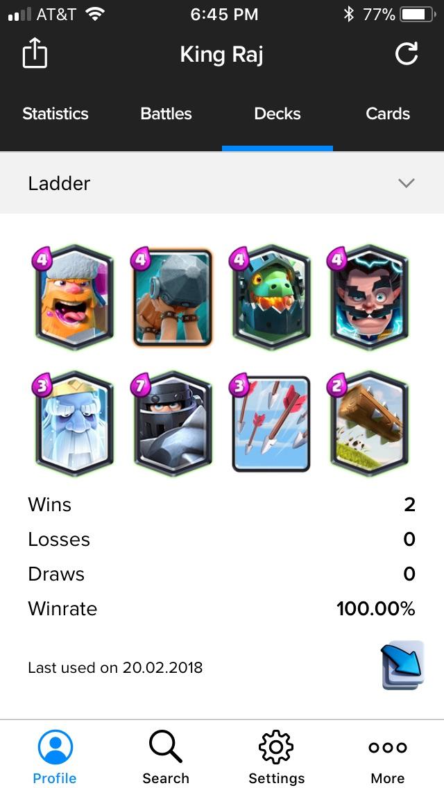 WOW!! 100 win rate deck.This deck is taking over the world. r/Clash