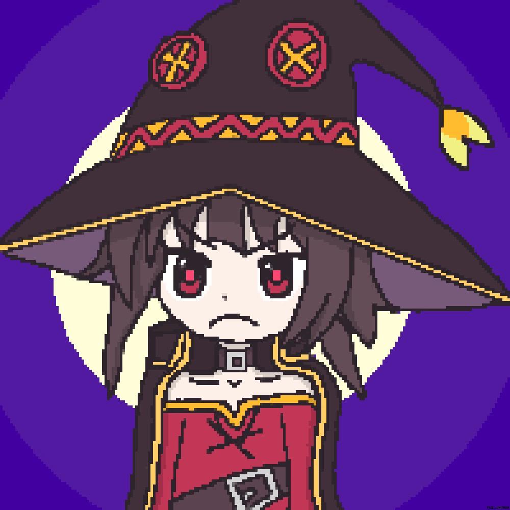 Megumin ) made in procreate, 200 x 200 pixel canvas ) r/PixelArt