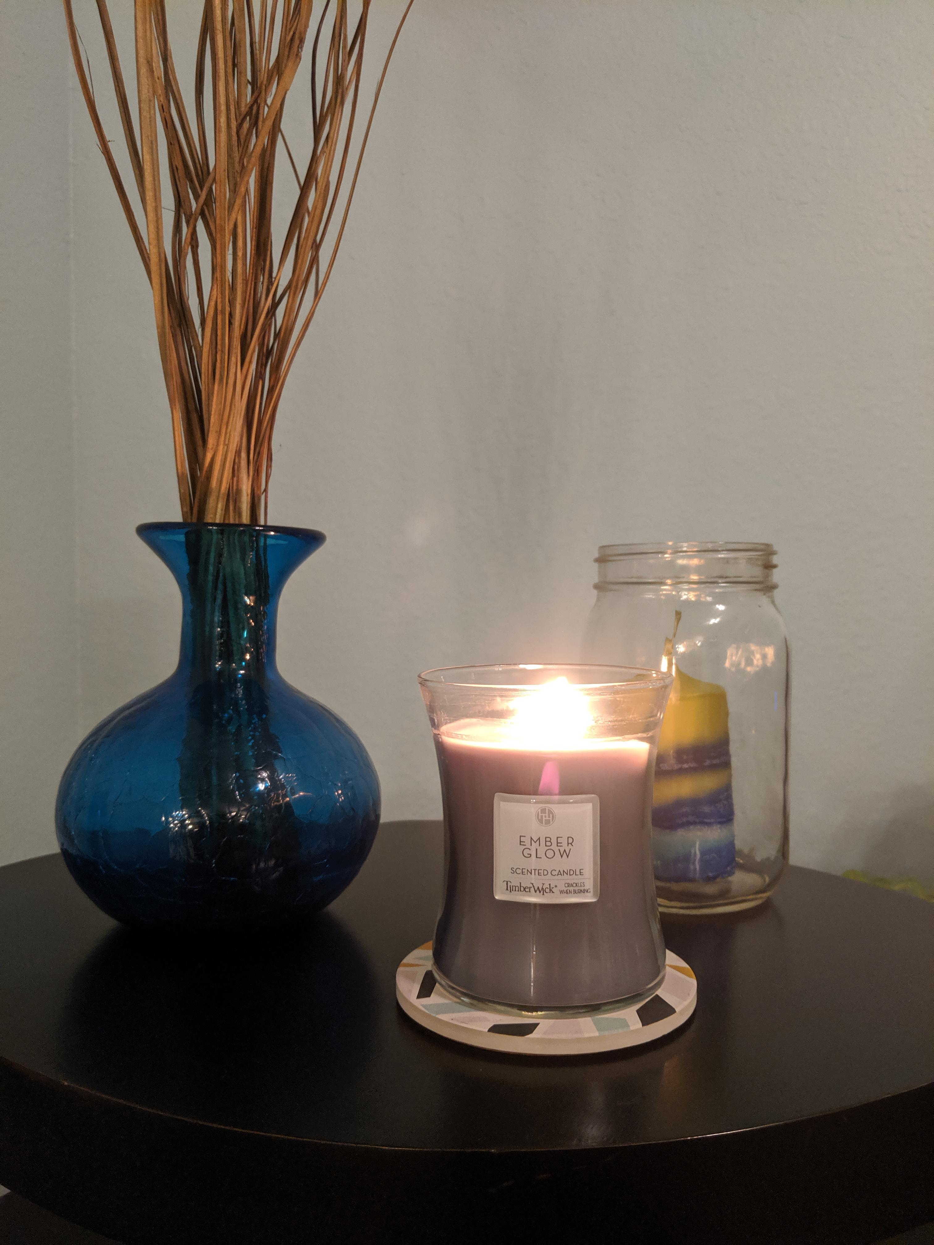 Got the wood wick candle on a whim and I love it! r/aldi