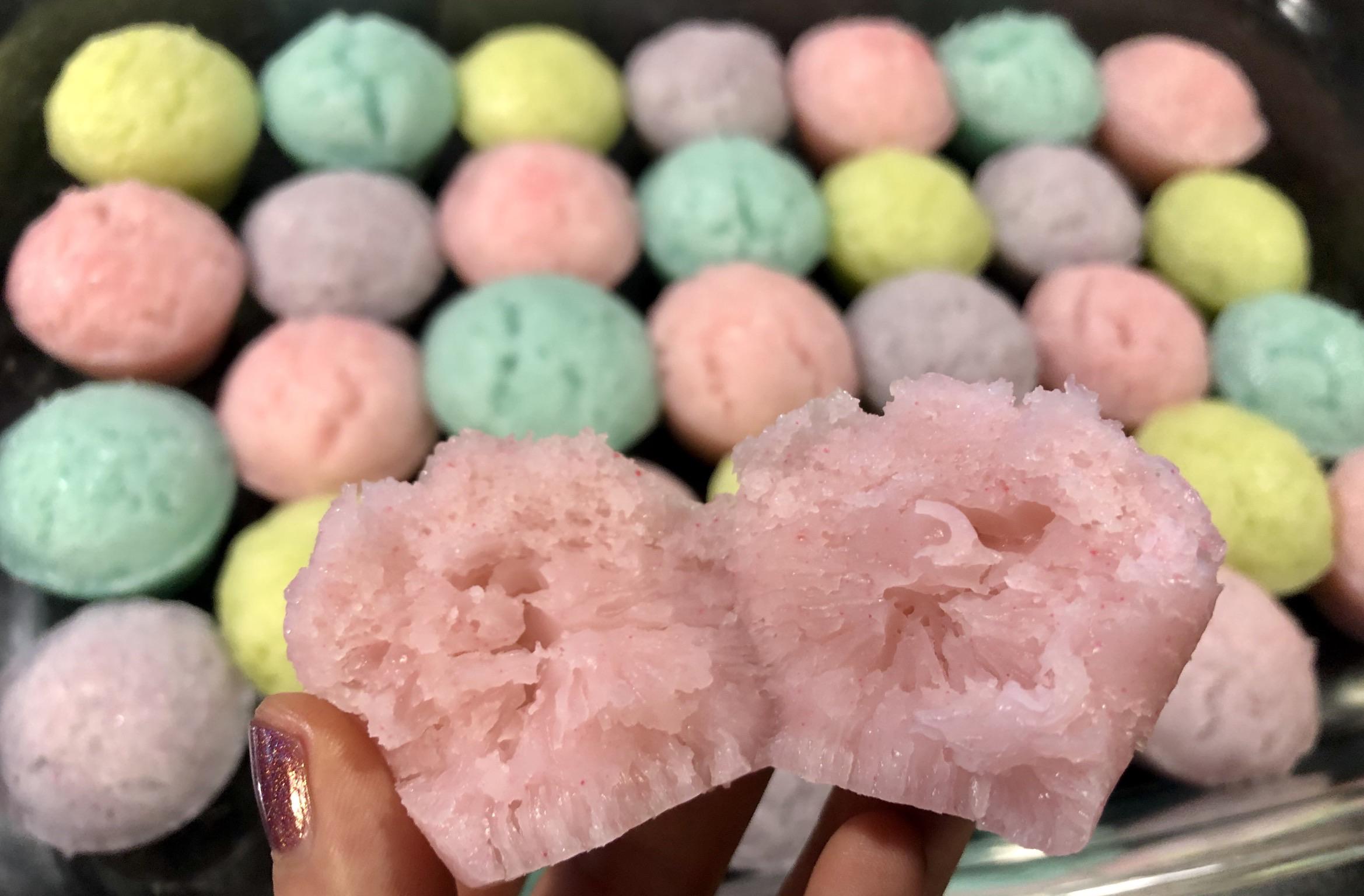 Banh Bo Hap Vietnamese Steamed Rice Cakes in especially springy hues