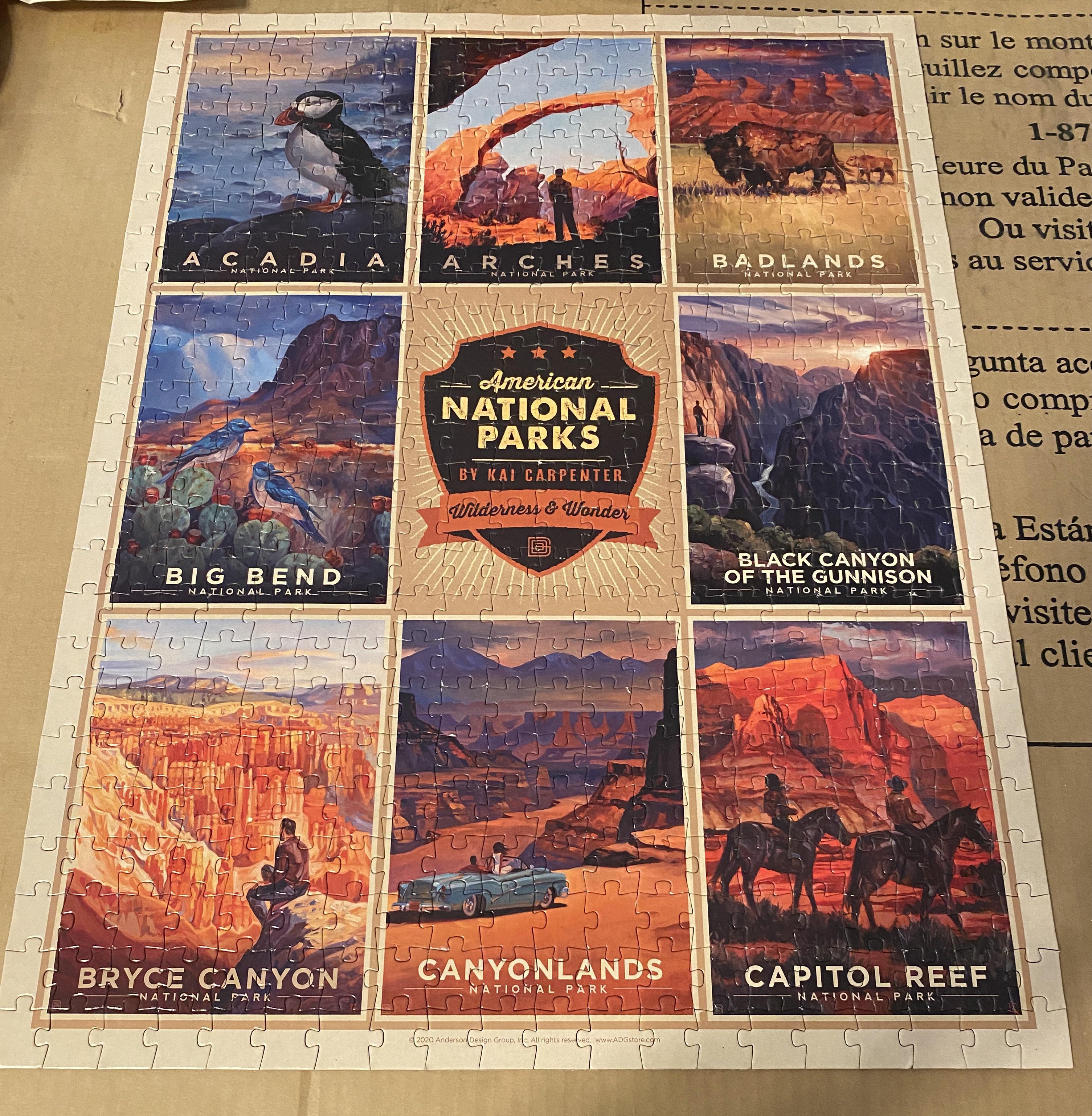 Puzzle 8 Americanflat National Parks puzzle, 500 pieces r/Jigsawpuzzles