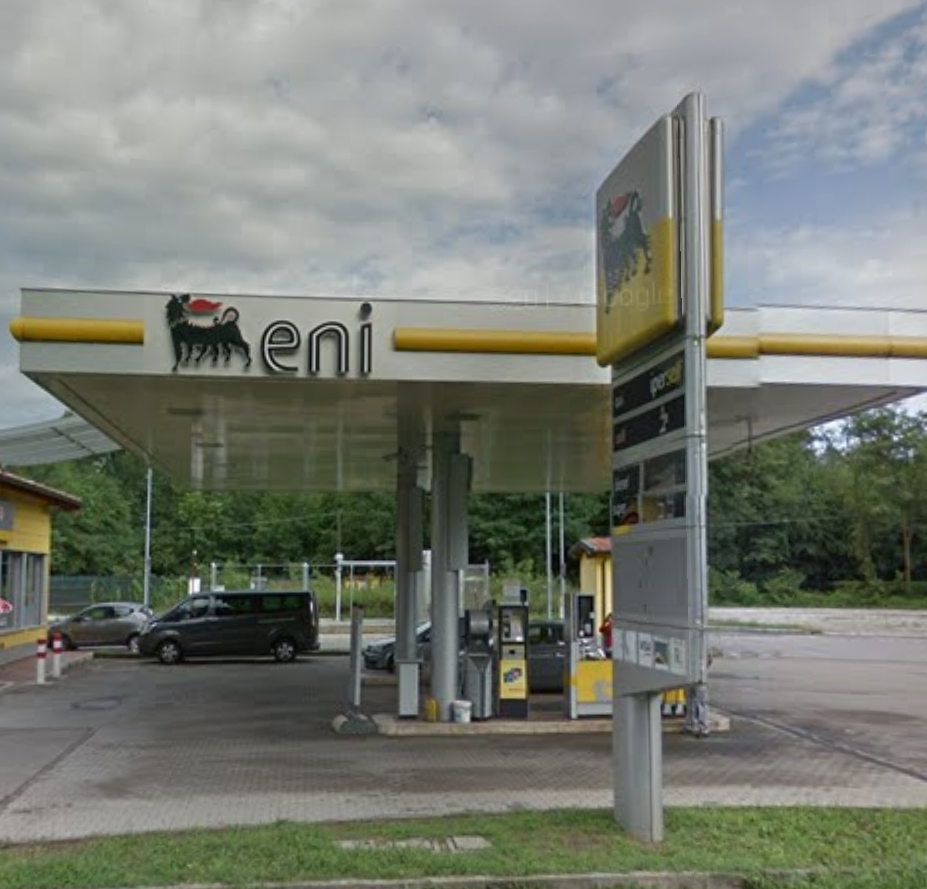 Automatic gas station, similar to this one near Milano airport Italy