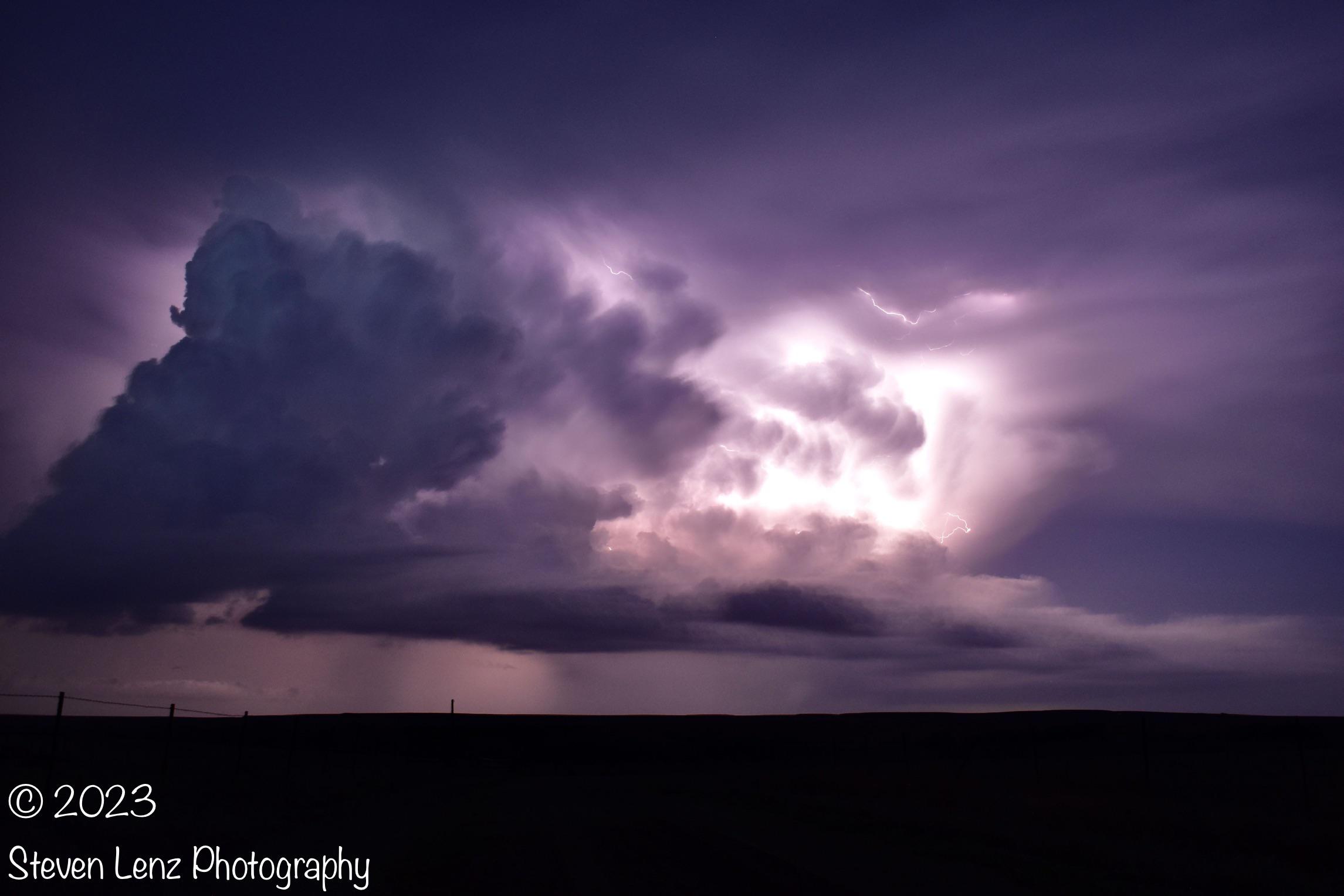 My photo of the tornadic supercell that hit the Strong City, Kansas