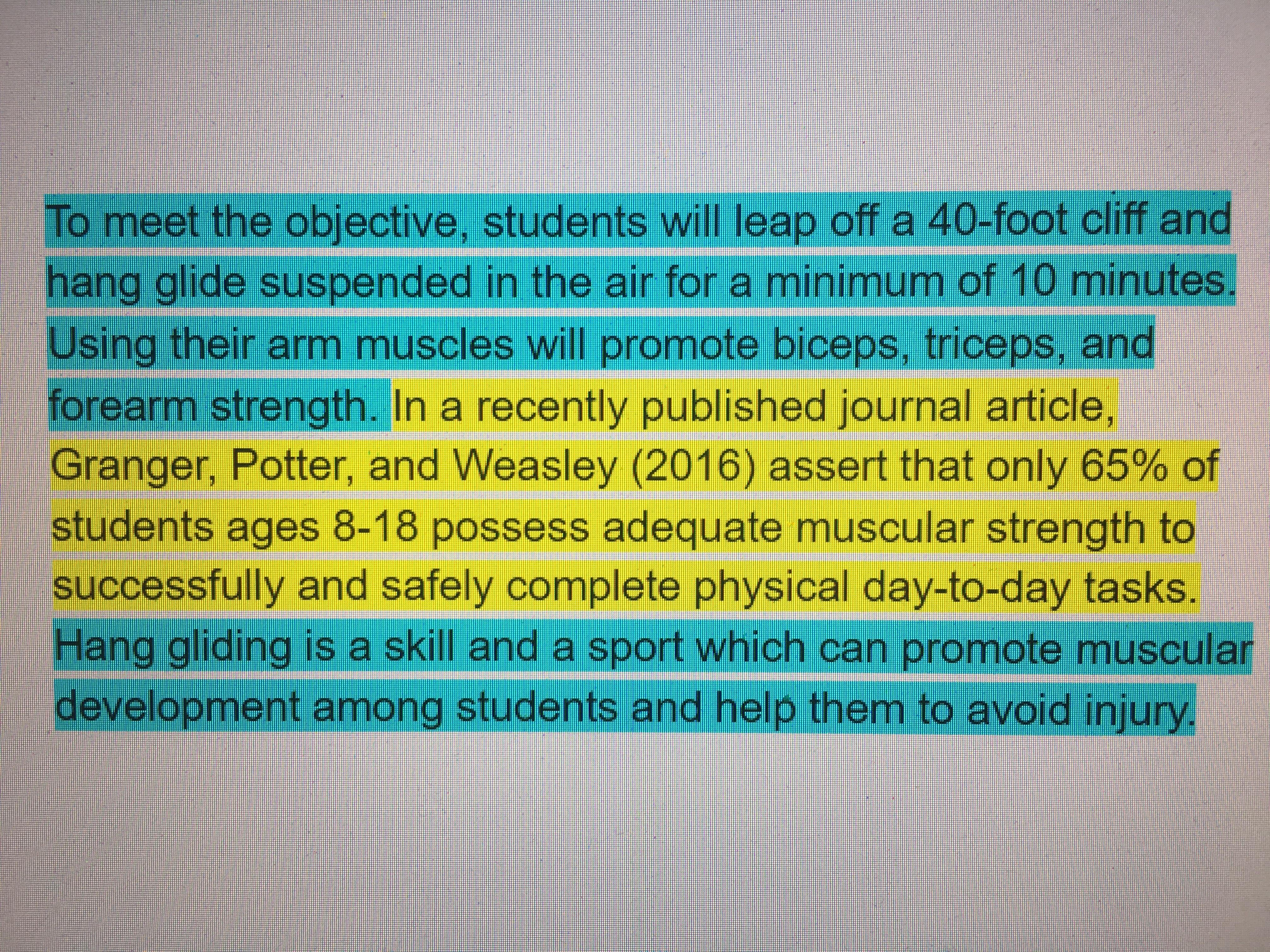 An example of how to cite research in an essay, provided by my