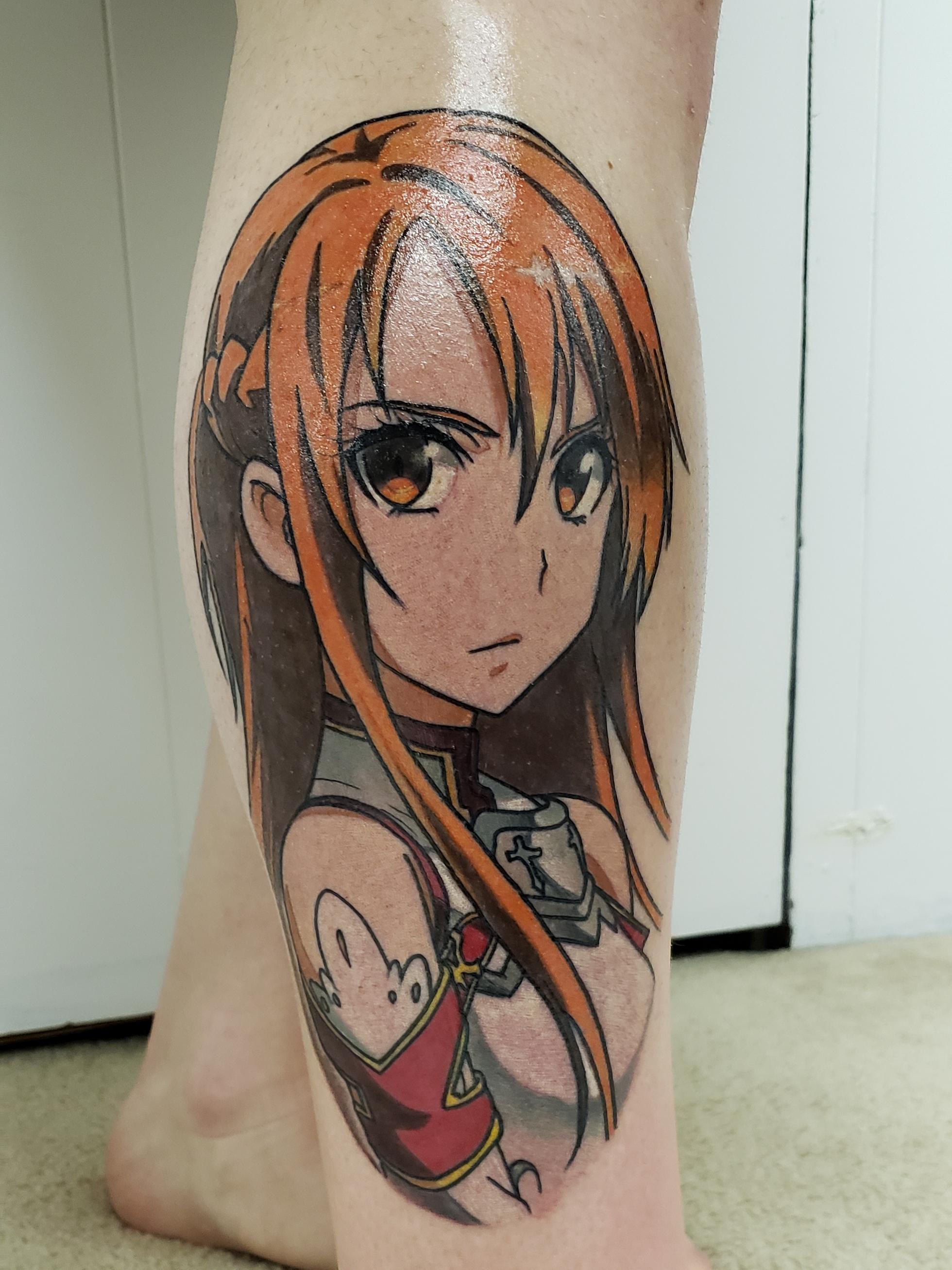 Thought I'd share my new Asuna tattoo done by the wonderful odaku