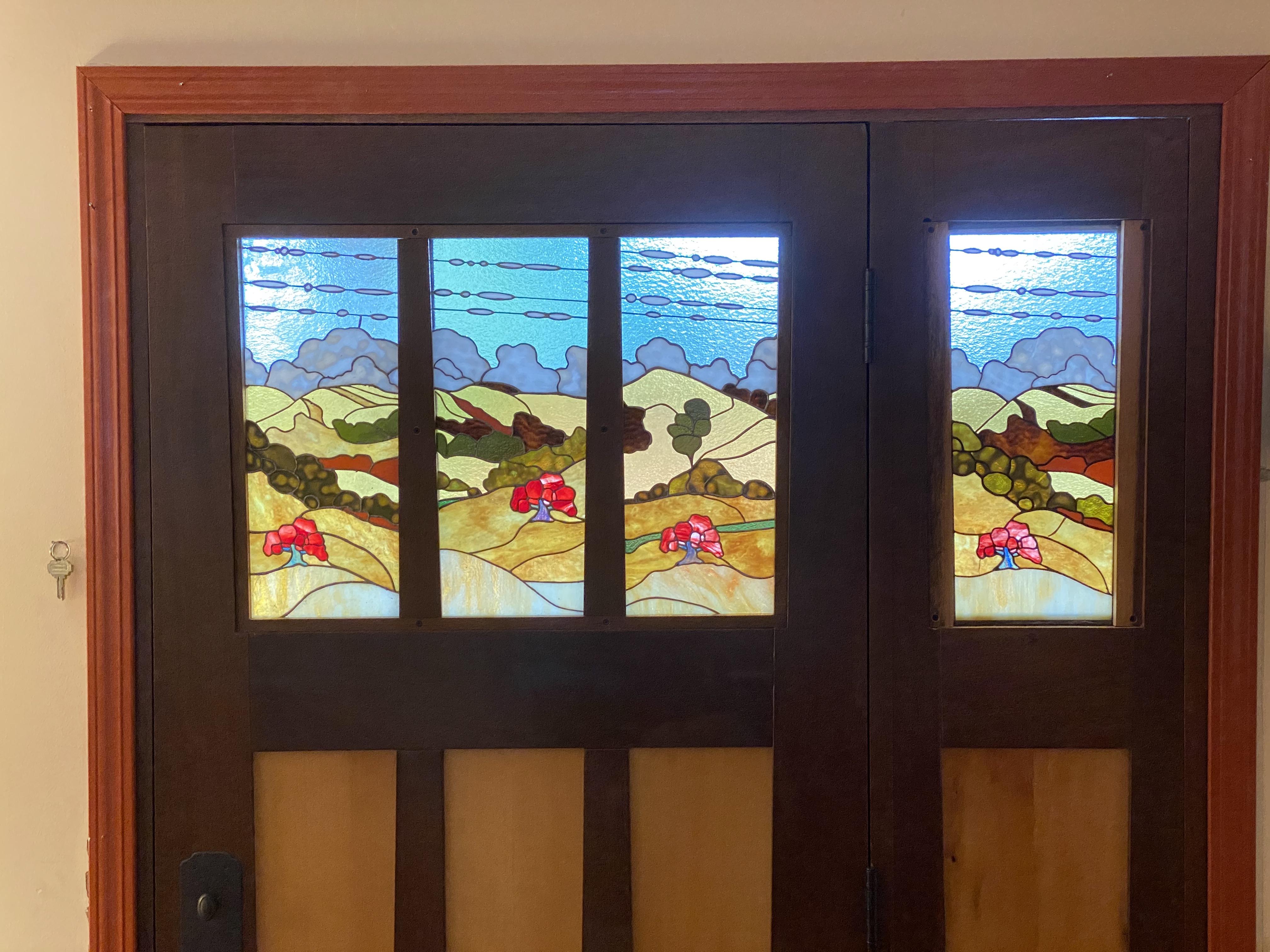 Stained Glass Window for a Craftsman Style Door. My first work in