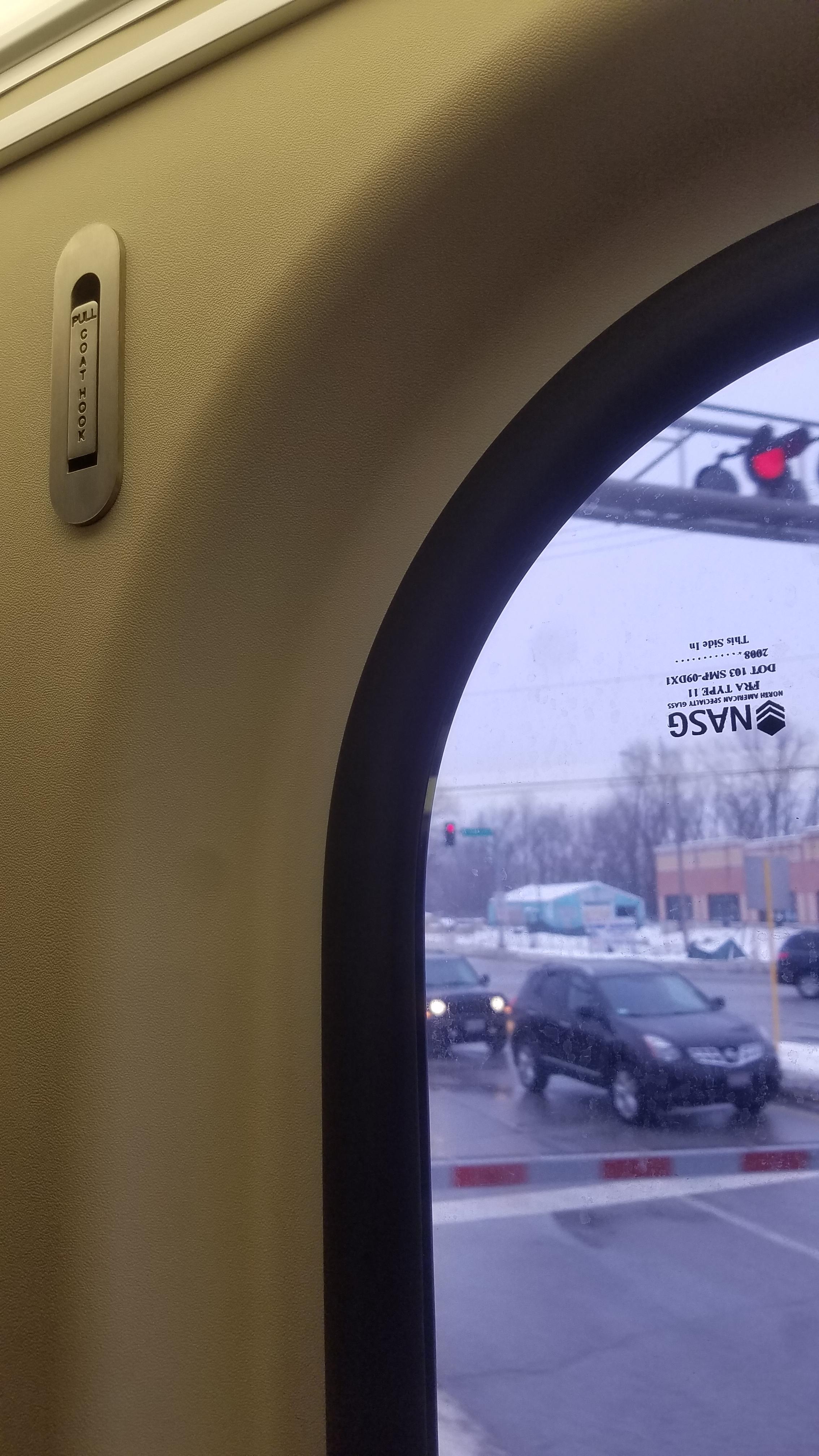 Window installed upside down on my train. r/mildlyinteresting